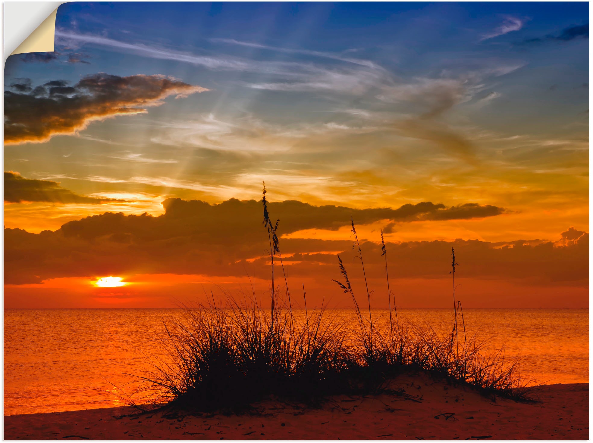 Artland Wandbild »Herrlicher Sonnenuntergang«, Sonnenaufgang & -untergang,  (1 St.), als Leinwandbild, Wandaufkleber oder Poster in versch. Größen  bestellen online bei OTTO