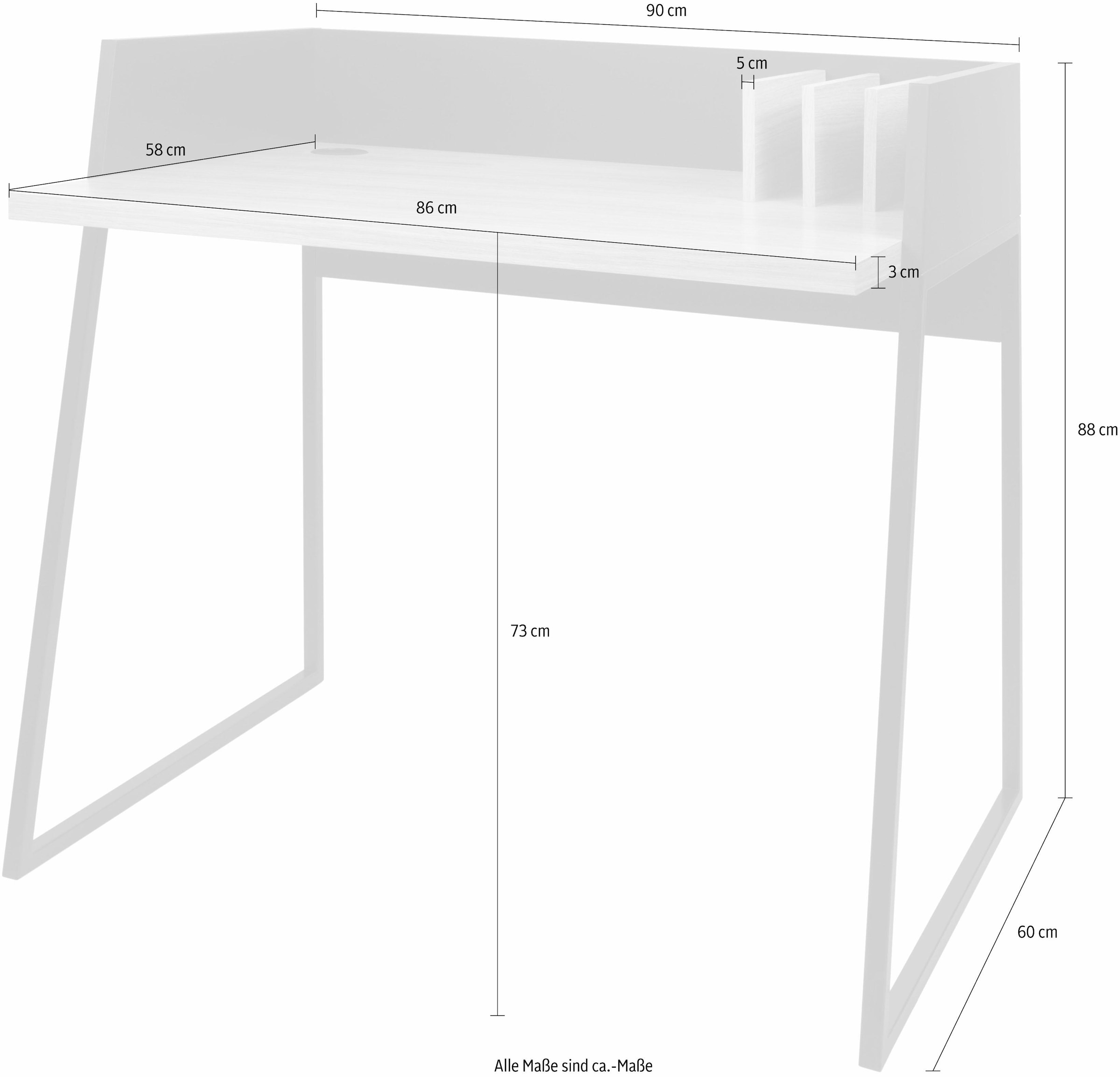 TemaHome Schreibtisch, (B/T/H): 90/60/88 cm