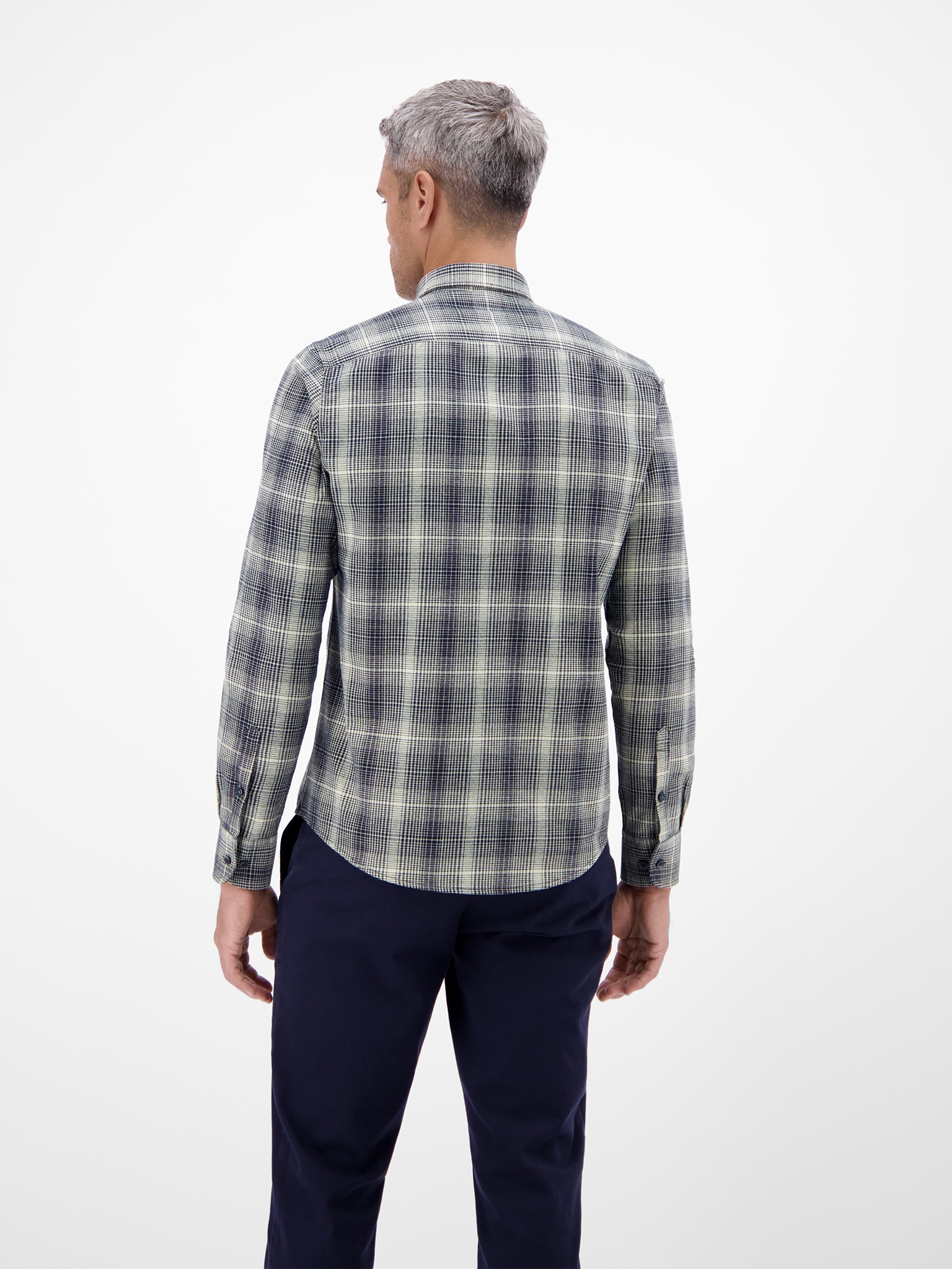 LERROS Karohemd mit Logo Stickerei