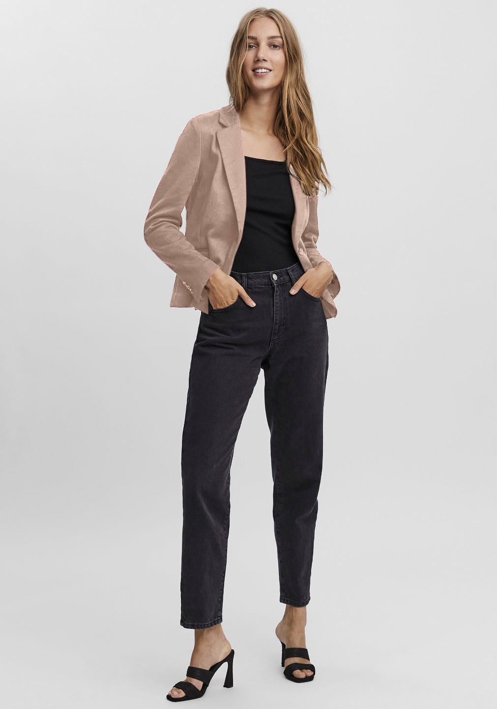 Vero Moda Jerseyblazer »VMJULIANE, figurbetonter Schnitt, 1-Knopf Verschluss« ungefüttert