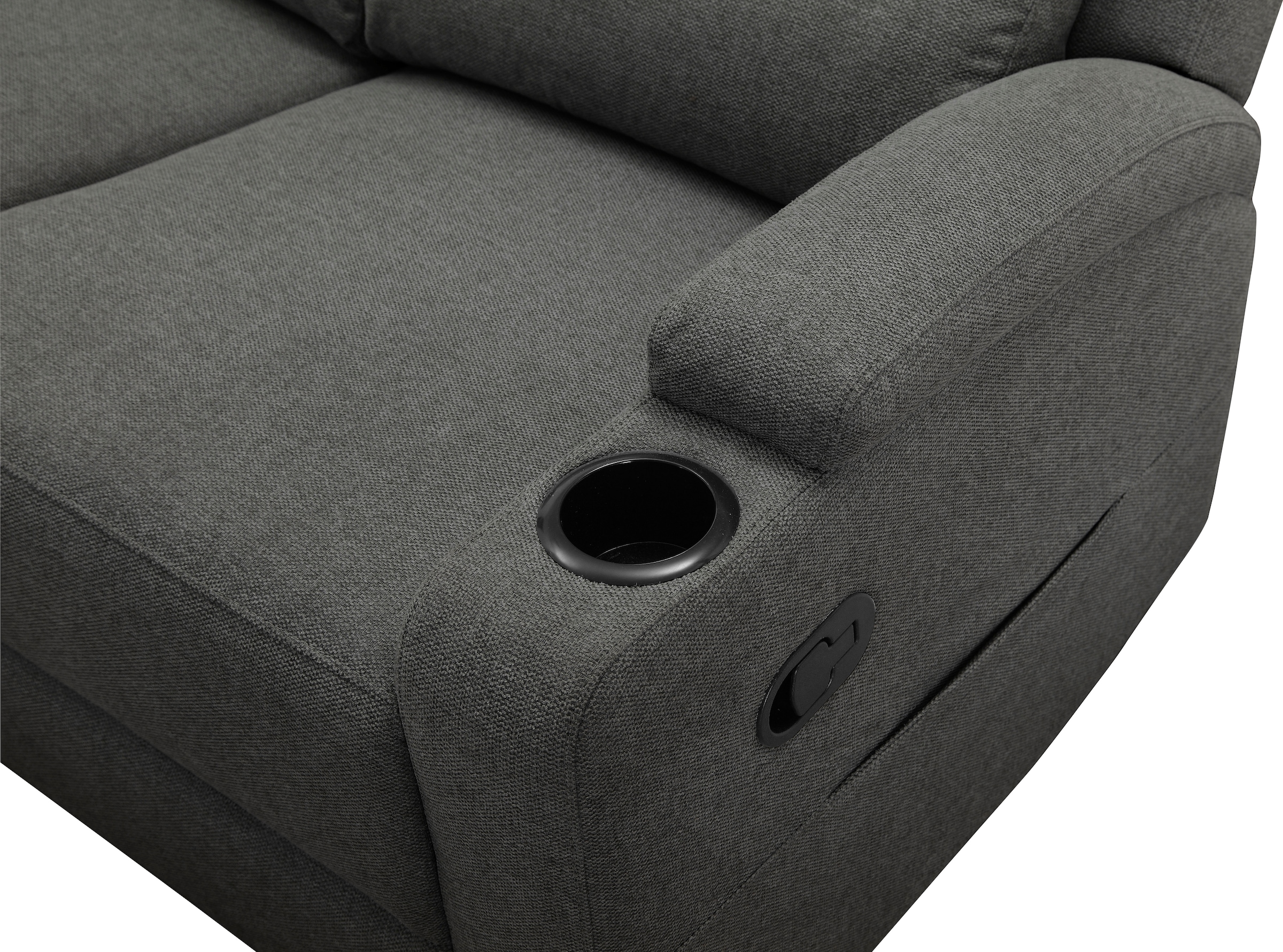 Home affaire Ecksofa »NAPORI Multimediasofa, 3er Kinosessel XXL, L-Form, 3 Bezugsstoffe«, Kinosofa mit Relaxfunktion, Getränkehalter, Staufach und Staukasten