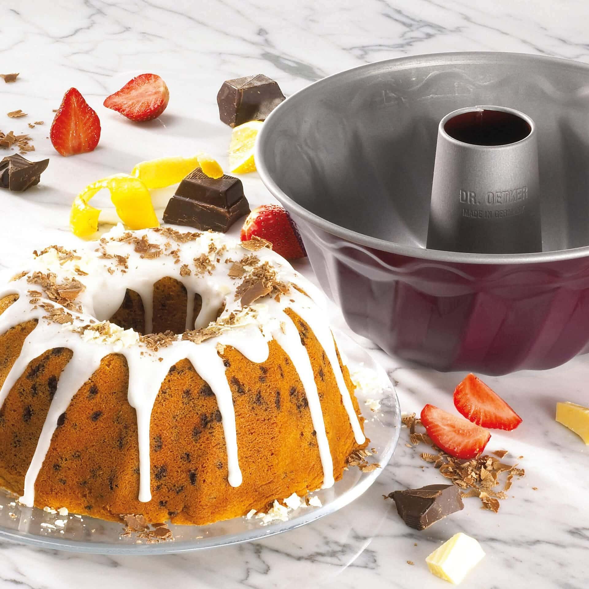 Dr. Oetker Küchenhelfer Gugelhupfform »Back-Liebe Bicolor, Ø 22 cm, Premium Stahlblech« Antihaft, hitzebeständig bis 230°C, Made in Germany