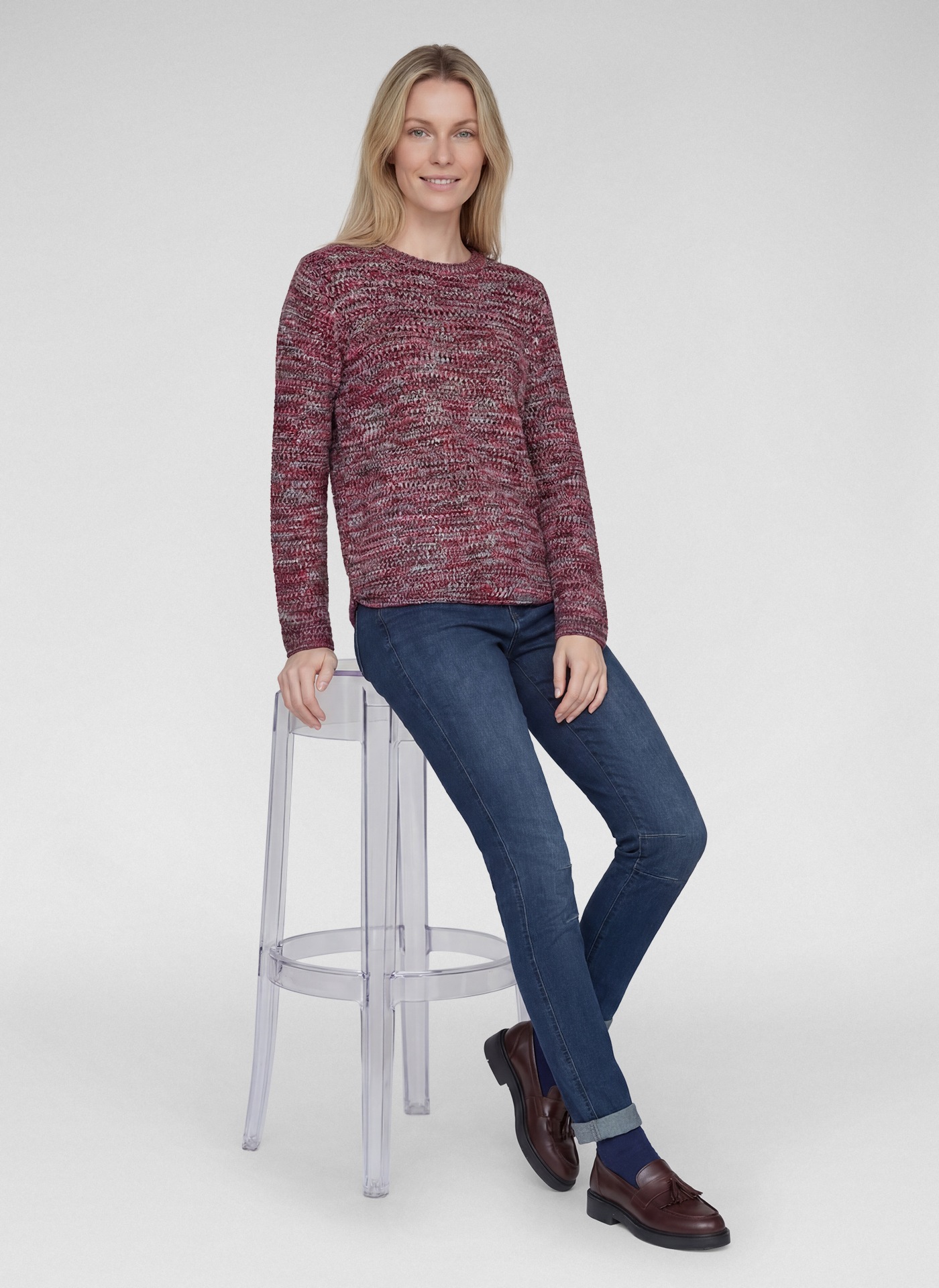 Rabe Strickpullover in melierter Optik