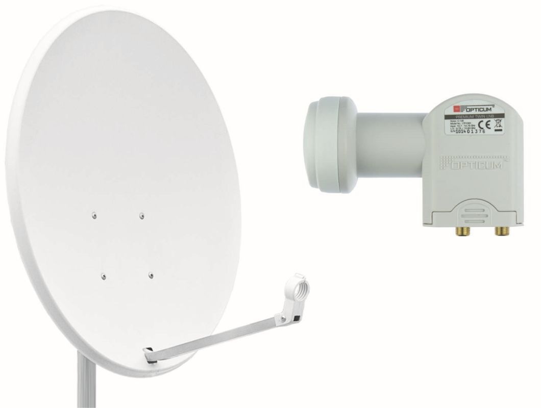 X80 Stahl mit Twin LNB Sat Anlage Sat-Spiegel