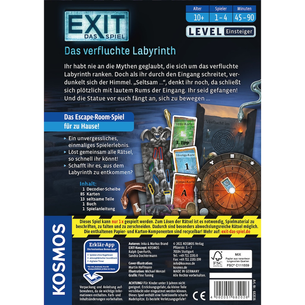 Kosmos Spiel »EXIT, Das verfluchte Labyrinth«