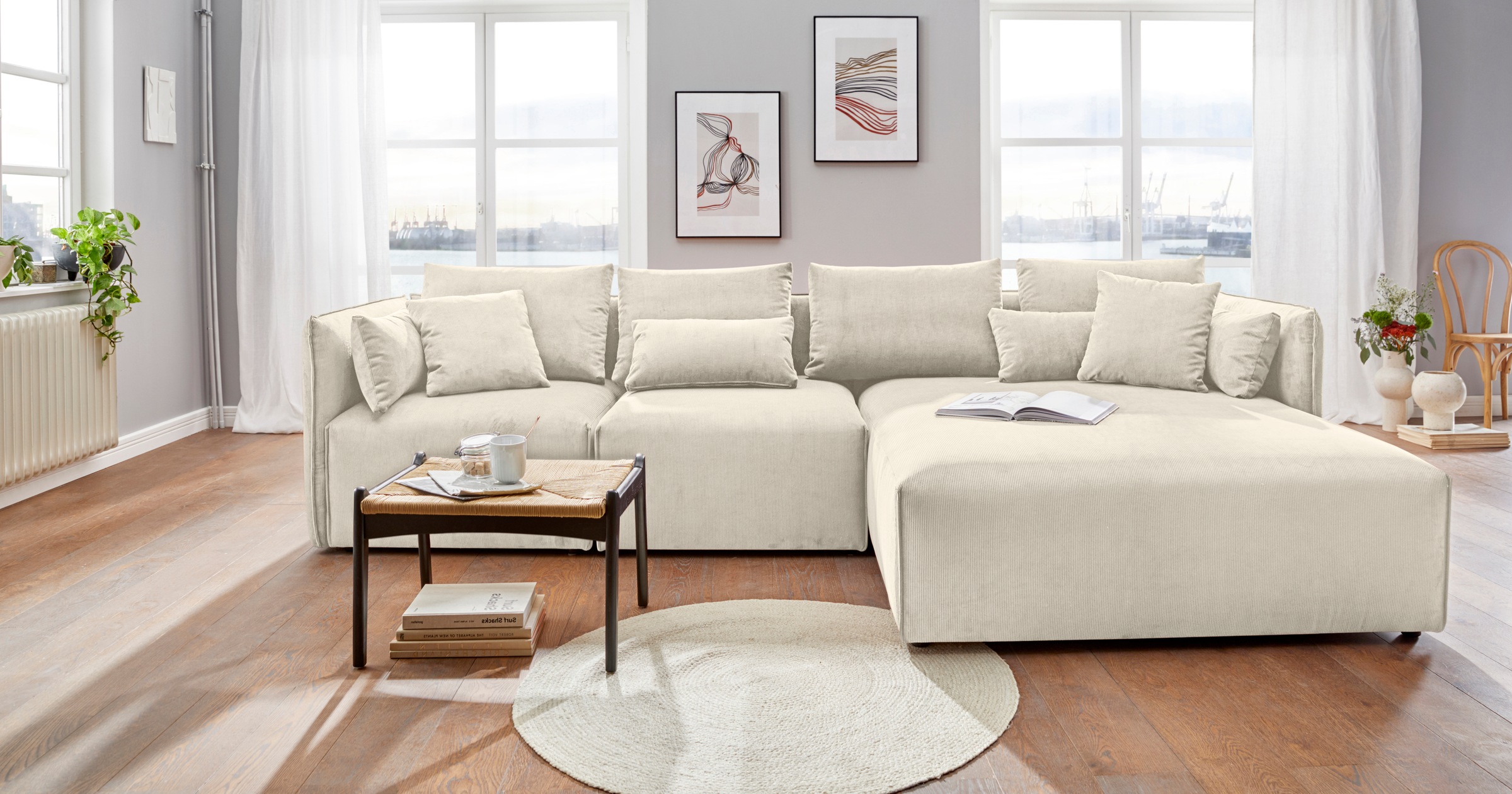 andas Ottomane »Nöre«, Lounge-Modul - zum eigenen Zusammenstellen, Breite 138cm, Tiefe 168cm