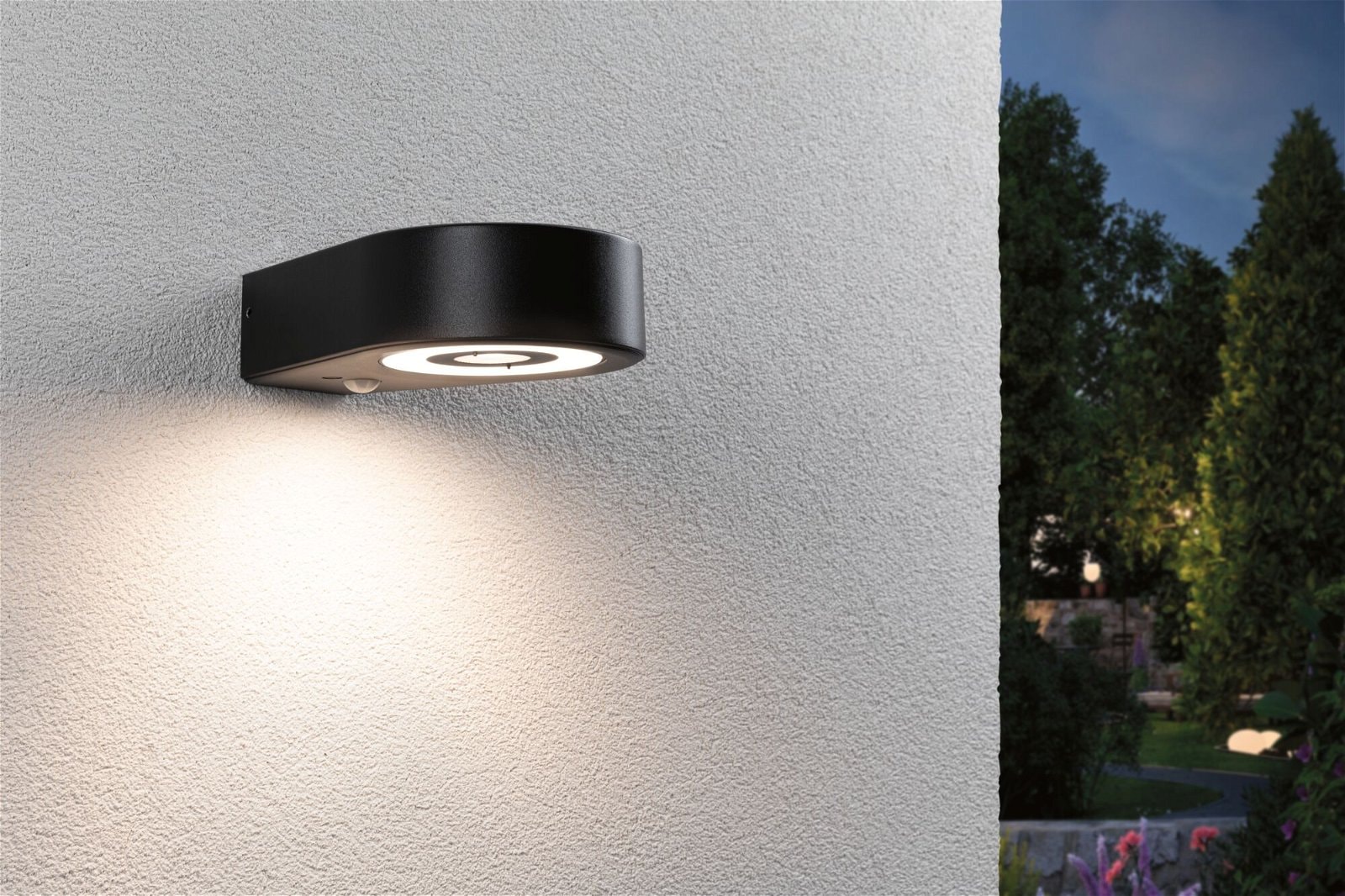 Paulmann LED Außen-Wandleuchte »Silma IP44 65x186mm 3000K 5,5 / 1x0,7W 600lm 230V Aluminium«, 1 flammig, Bewegungsmelder