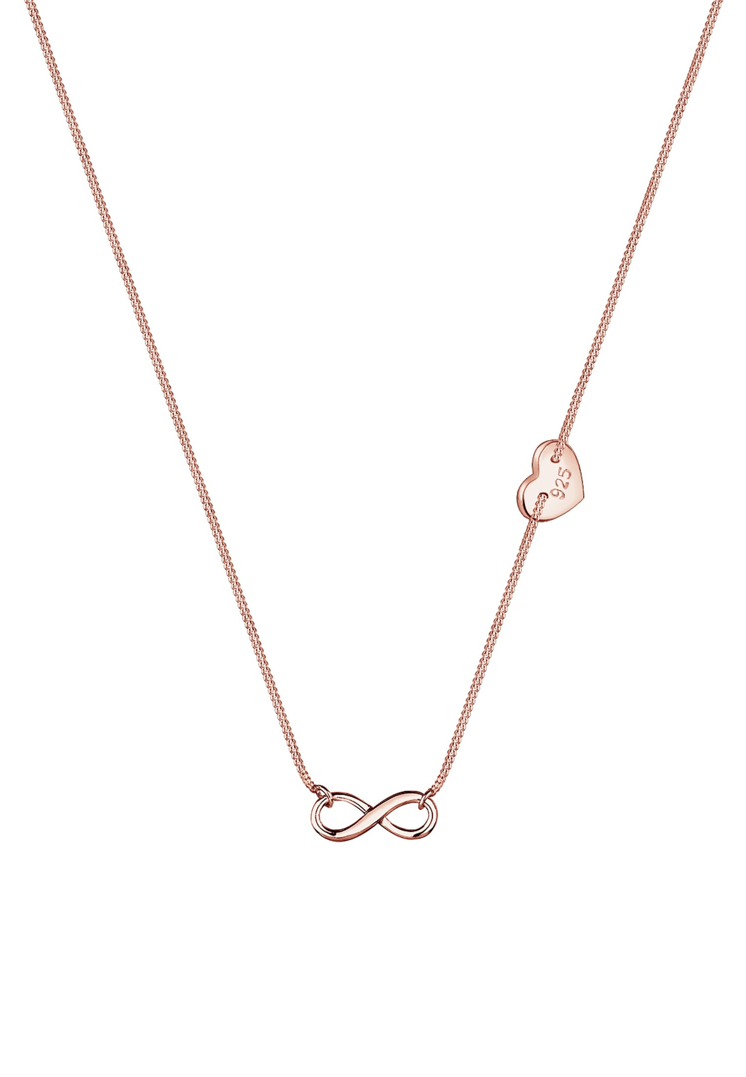 Elli Kette mit Anhänger »Halskette Infinity Herz 925 Sterling Silber«