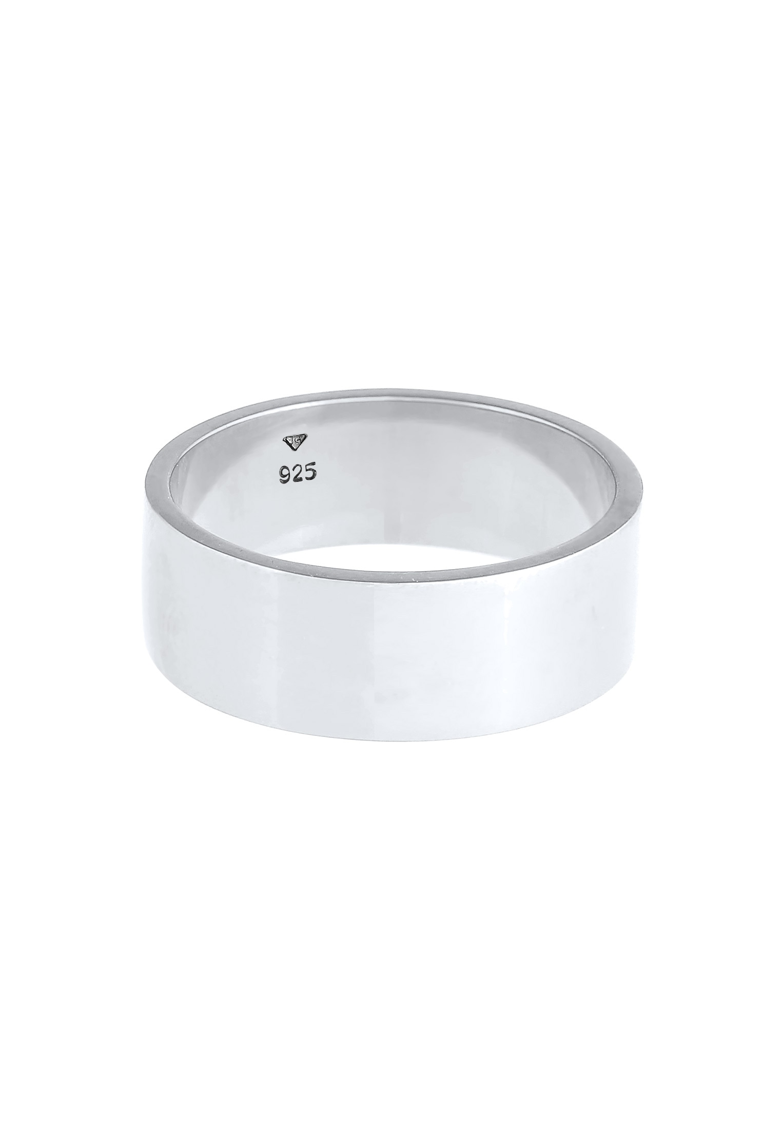 Kuzzoi Fingerring »Ring Herren Bandring Glanz Kreuz Glaube 925 Silber«