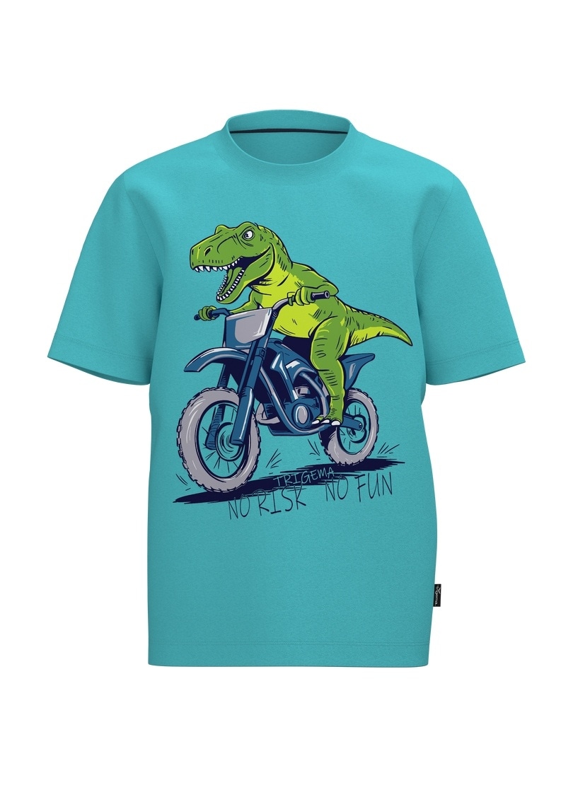 Trigema T-Shirt »TRIGEMA T Shirt mit Dino Motiv "No Risk No Fun"« 1
