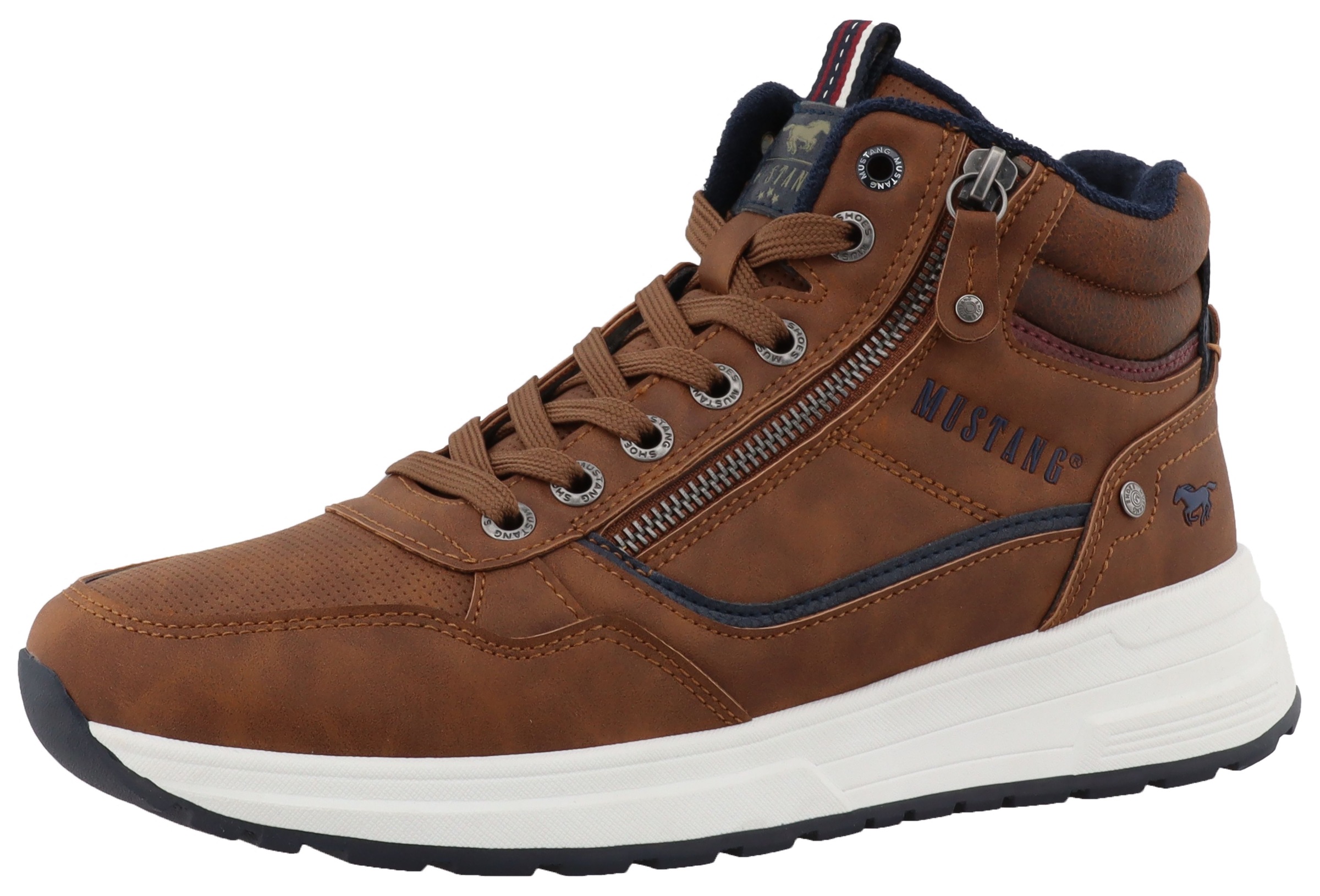 Mustang Shoes Herren Winterboots »Luciano« High Top Sneaker in braun, Größe 42