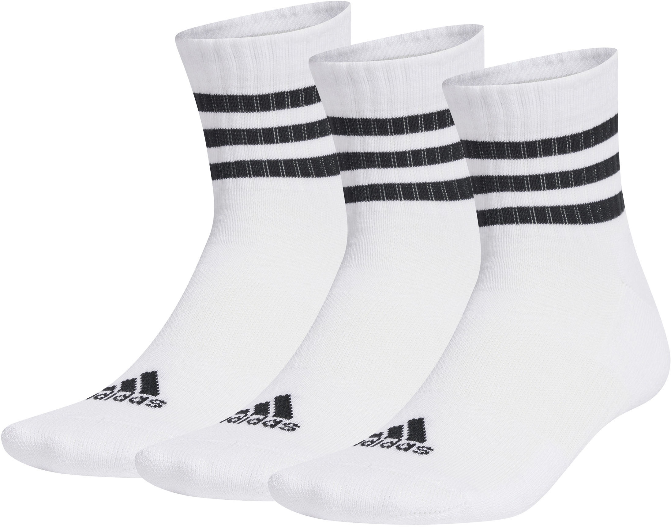 adidas Performance Sportsocken »3STREIFEN CUSHIONED SPORTSWEAR MIDCUT SOCKEN, 3 PAAR«, (3 Paar)