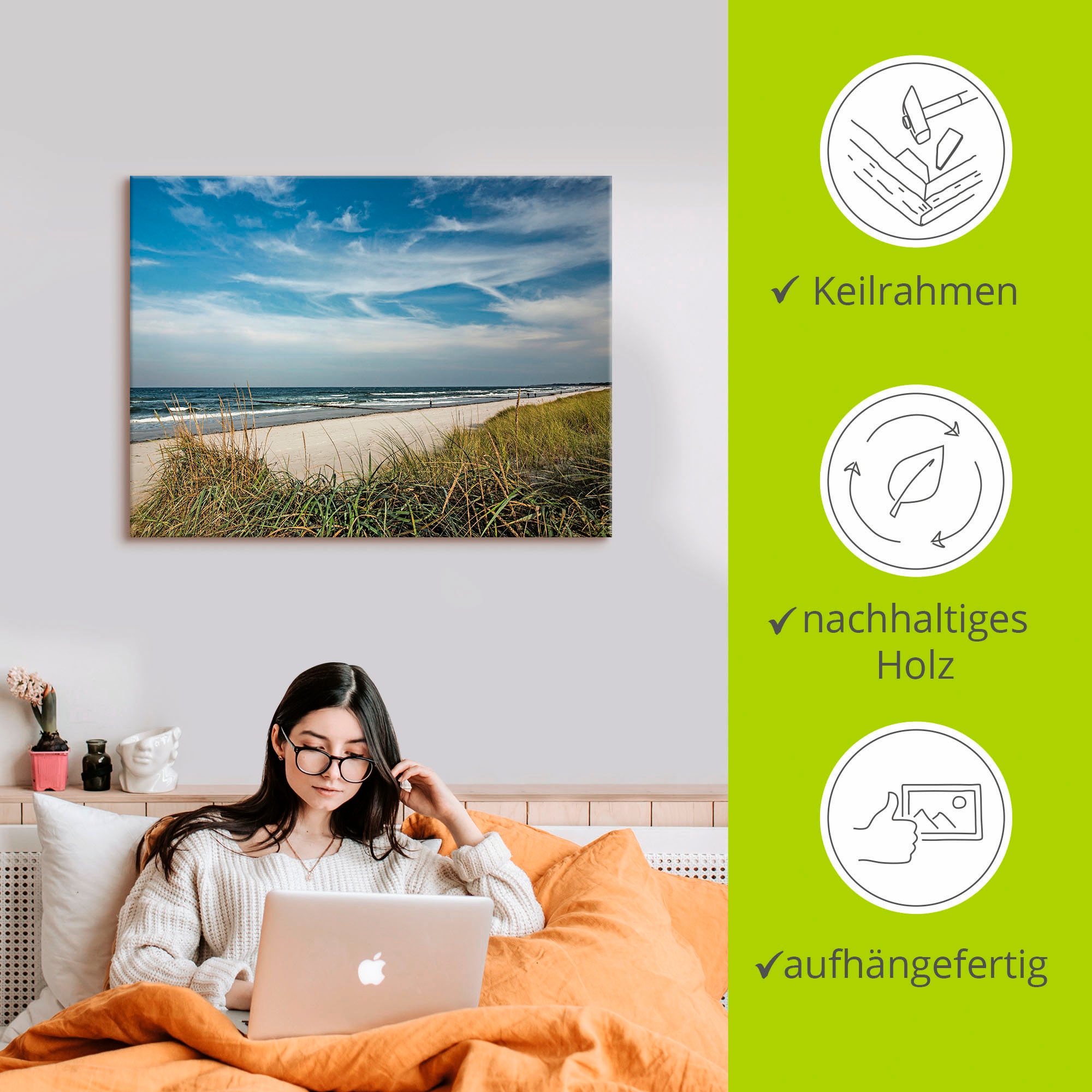 Artland Wandbild »Urlaubfeeling« Strand 1 Stk. tlg.