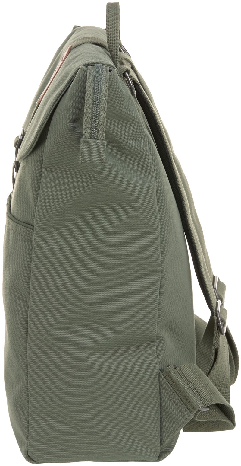LÄSSIG Wickelrucksack »Green Label, Adventure, live«, PETA-approved vegan; zum Teil aus recyceltem Material