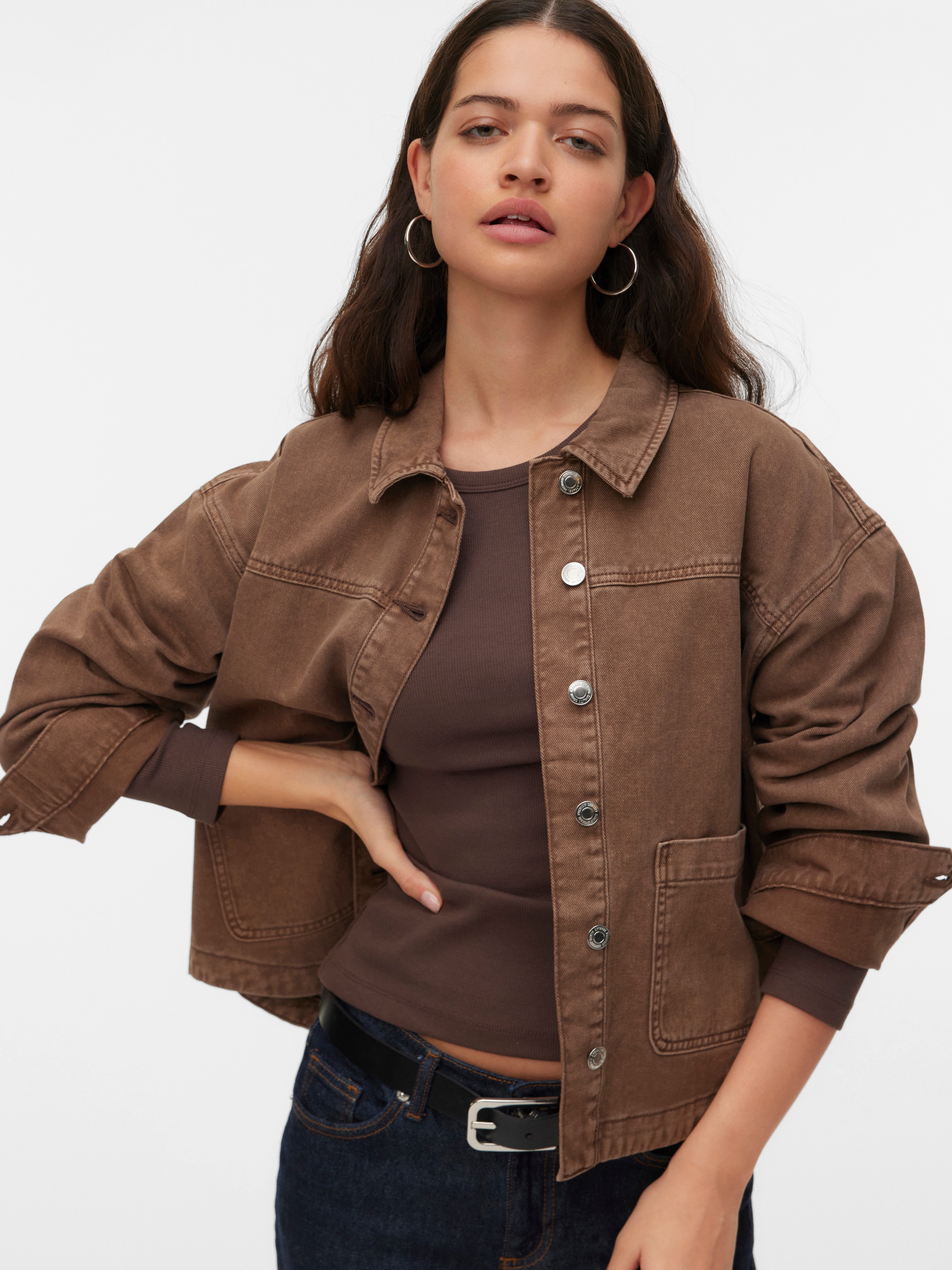 Vero Moda Jeansjacke »VMJAMIE LS DENIM SHACKET MIX NOOS« Baumwollmischung