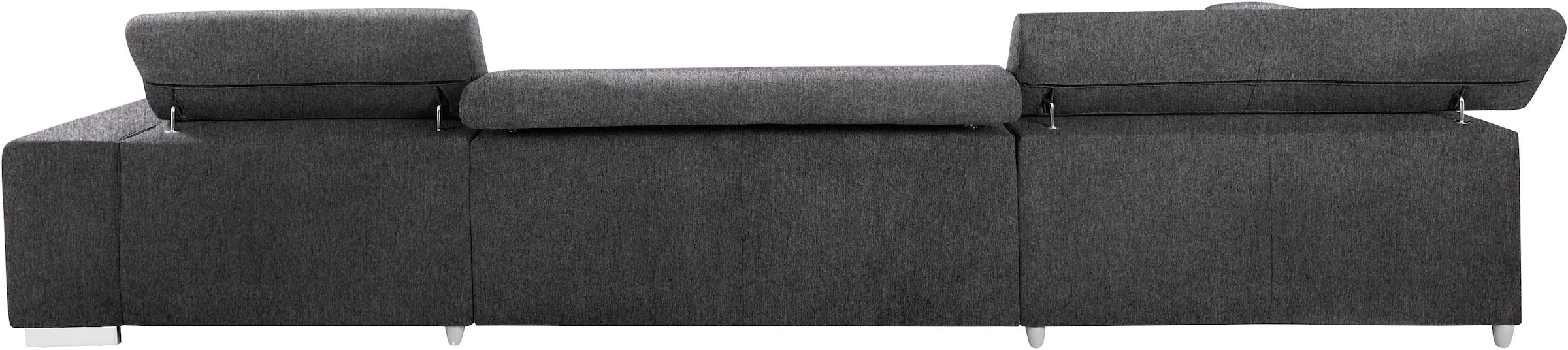 COTTA Wohnlandschaft »Orion U-Form«, mit Kopfteilverstellung & 6 Nierenkissen