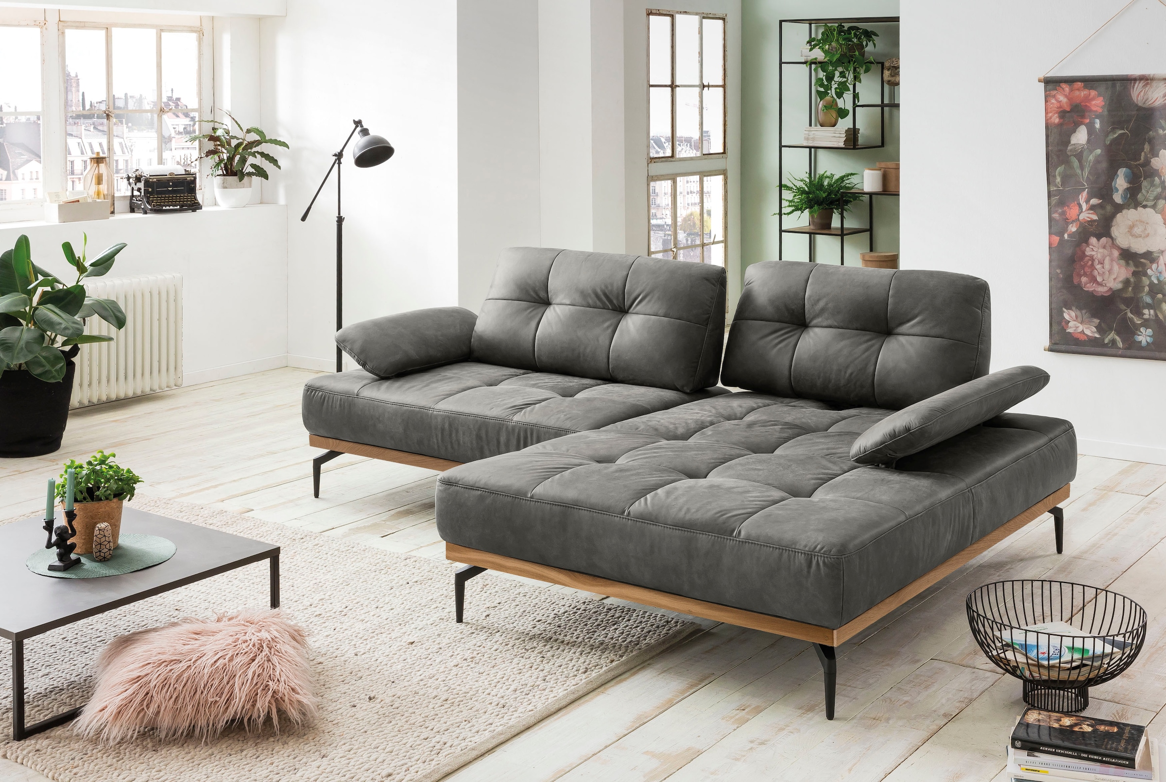 OTTO Inklusive sofa Armlehnenverstellung, fashion exxpo - Metallfüße Shop Online Ecksofa, Sitztiefenverstellung,