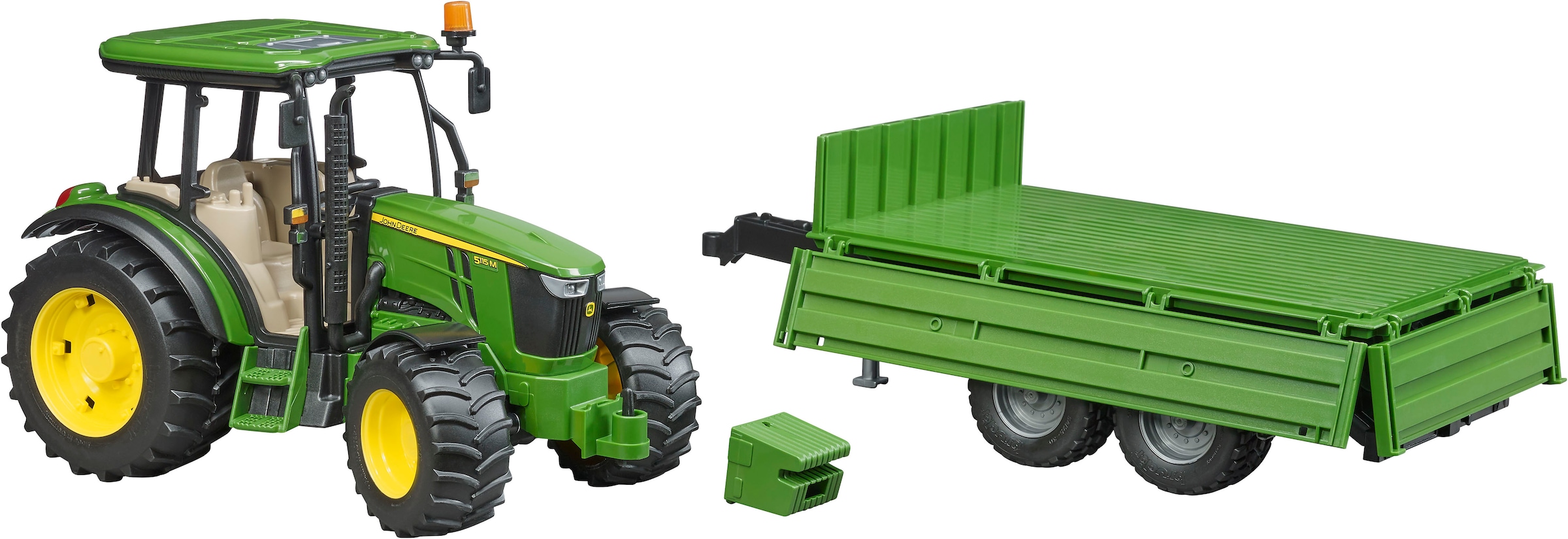 Bruder® Spielzeug-Traktor »John Deere 5115M mit Bordwandanhänger 45 cm (02108)« Made in Europe