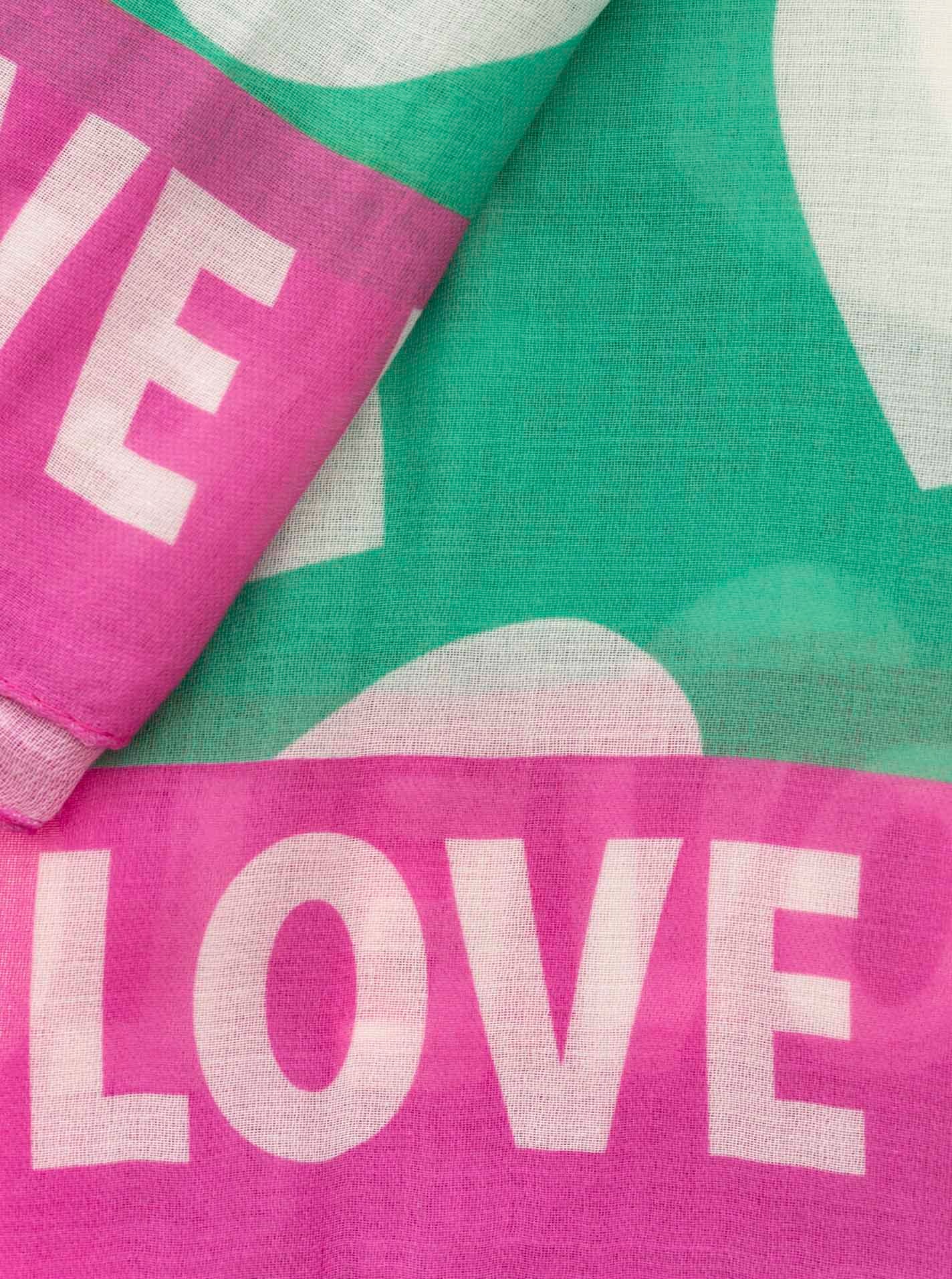 Zwillingsherz Schal »"Classic Hearts"« Herzmotiv, Schriftzug, transparent