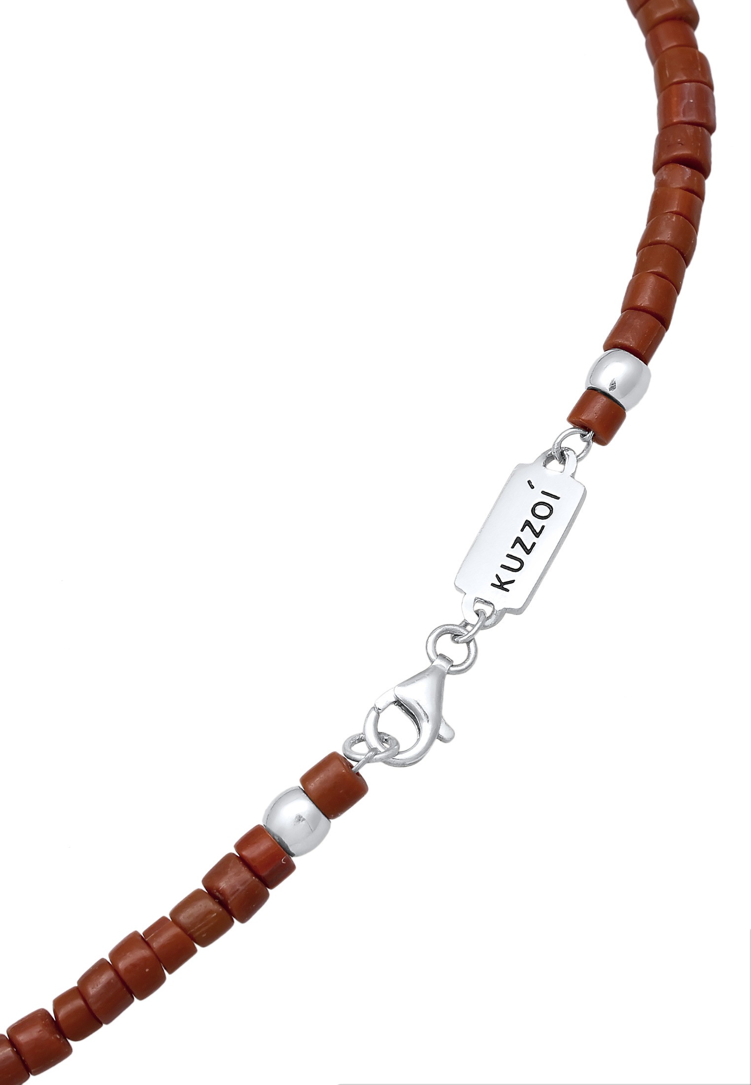 Kuzzoi Silberkette »Halskette Glas Beads Urban Style 925 Silber«