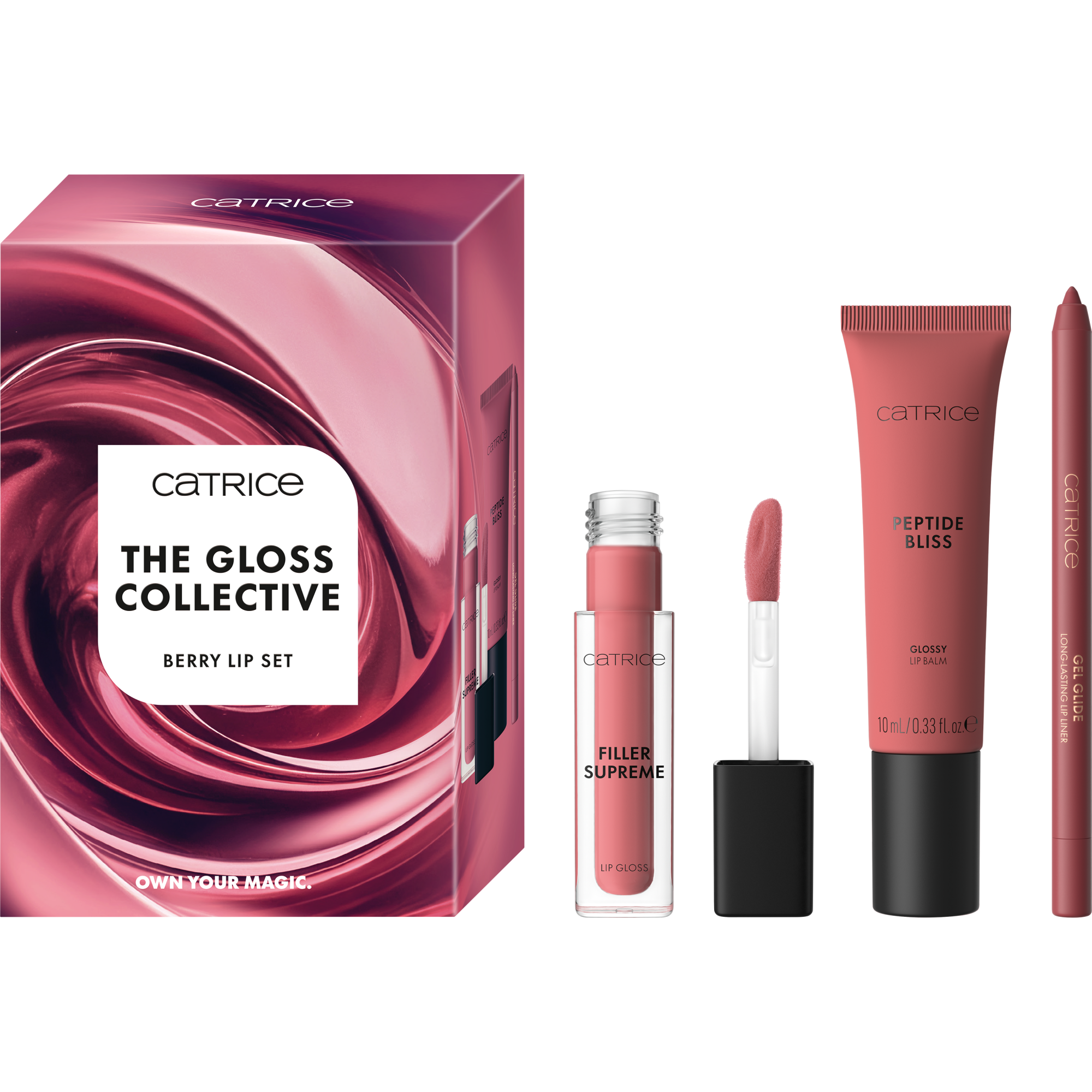 Catrice Lipgloss-Set »THE GLOSS COLLECTIVE BERRY LIP SET« Lippen-Trio in Beerentönen, ein natürlich glänzendes Finish