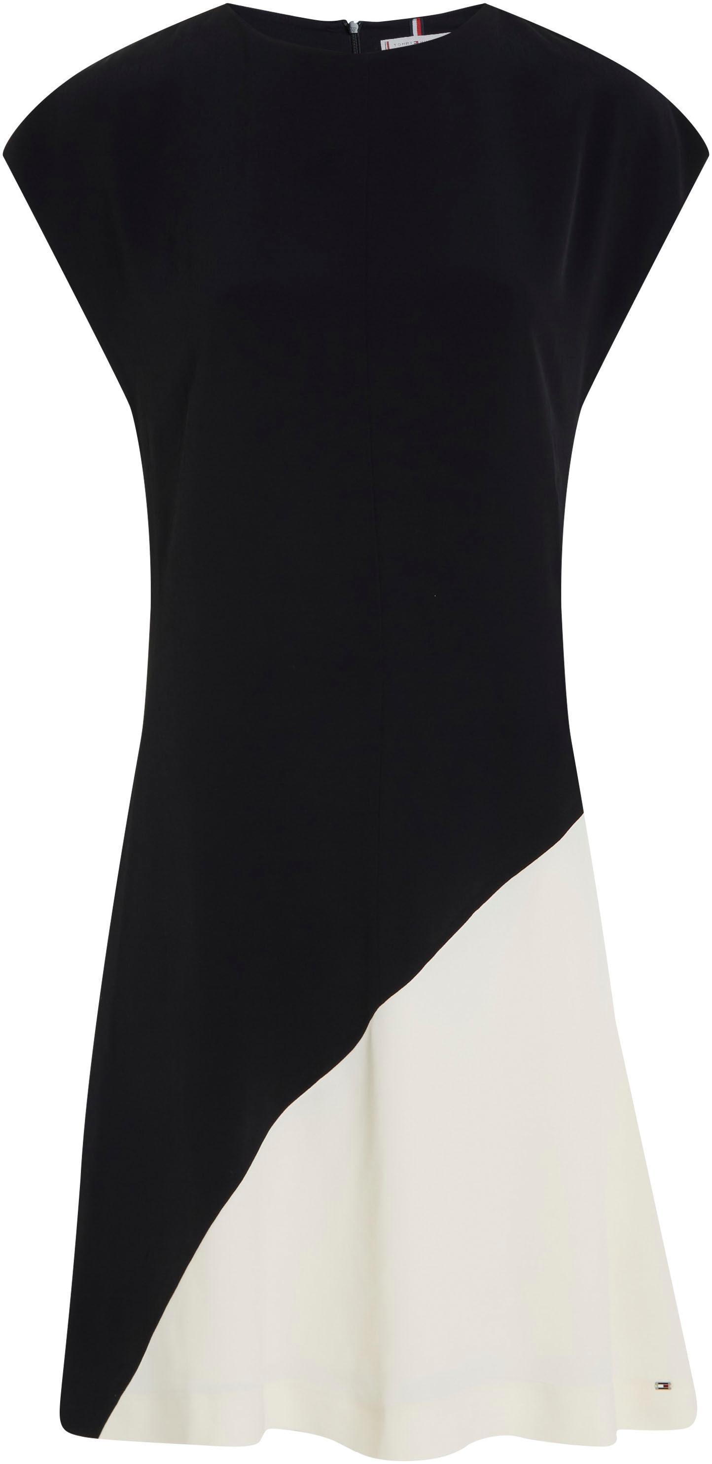OTTOversand BLOCKED DRESS«, mit Hilfiger Blusenkleid Tommy Logopatch »VISCOSE bei KNEE