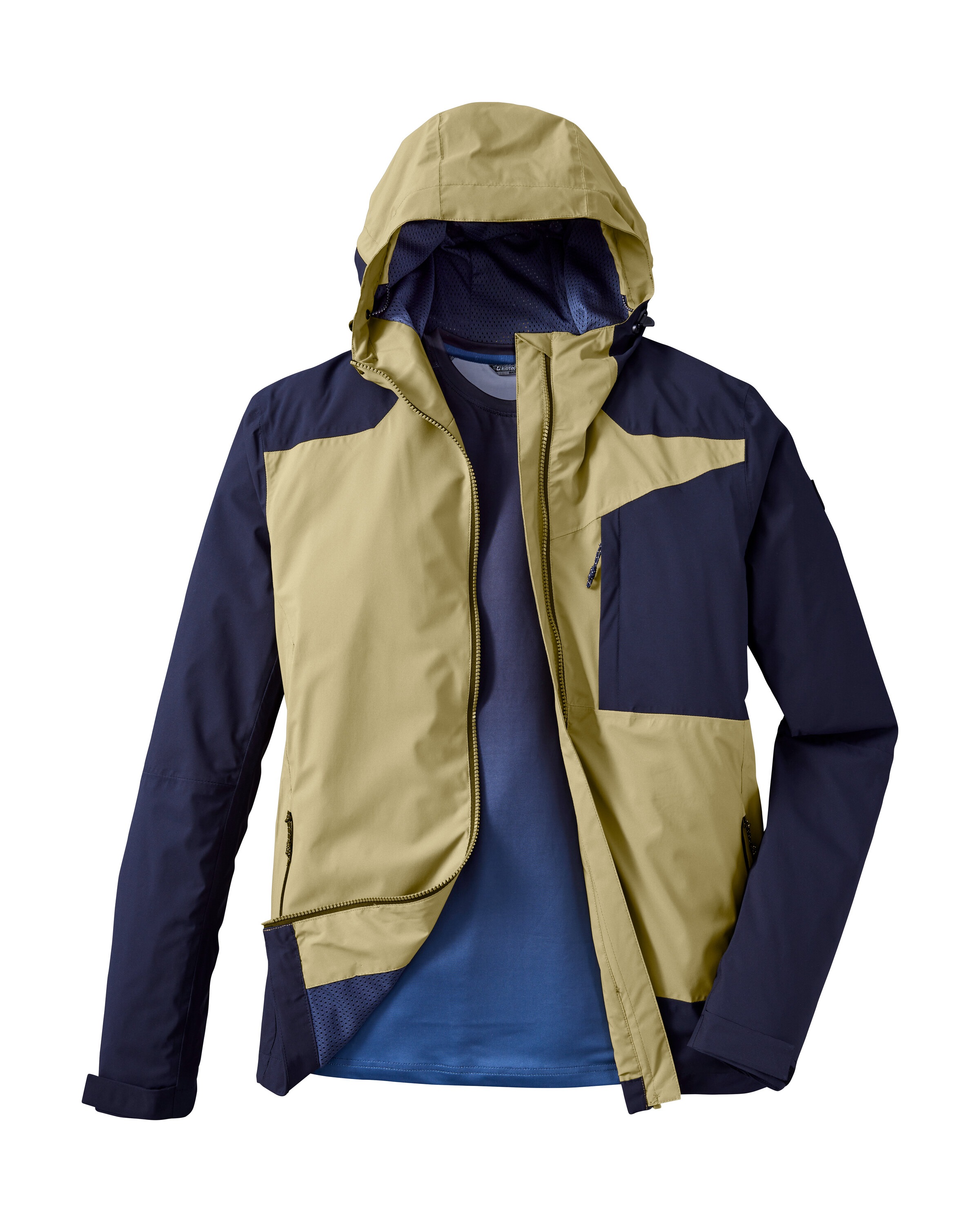 Killtec Funktionsjacke »KOS 85 MN JCKT«, Wasserdichte, atmungsaktive Herrenjacke im Colourblock-Design