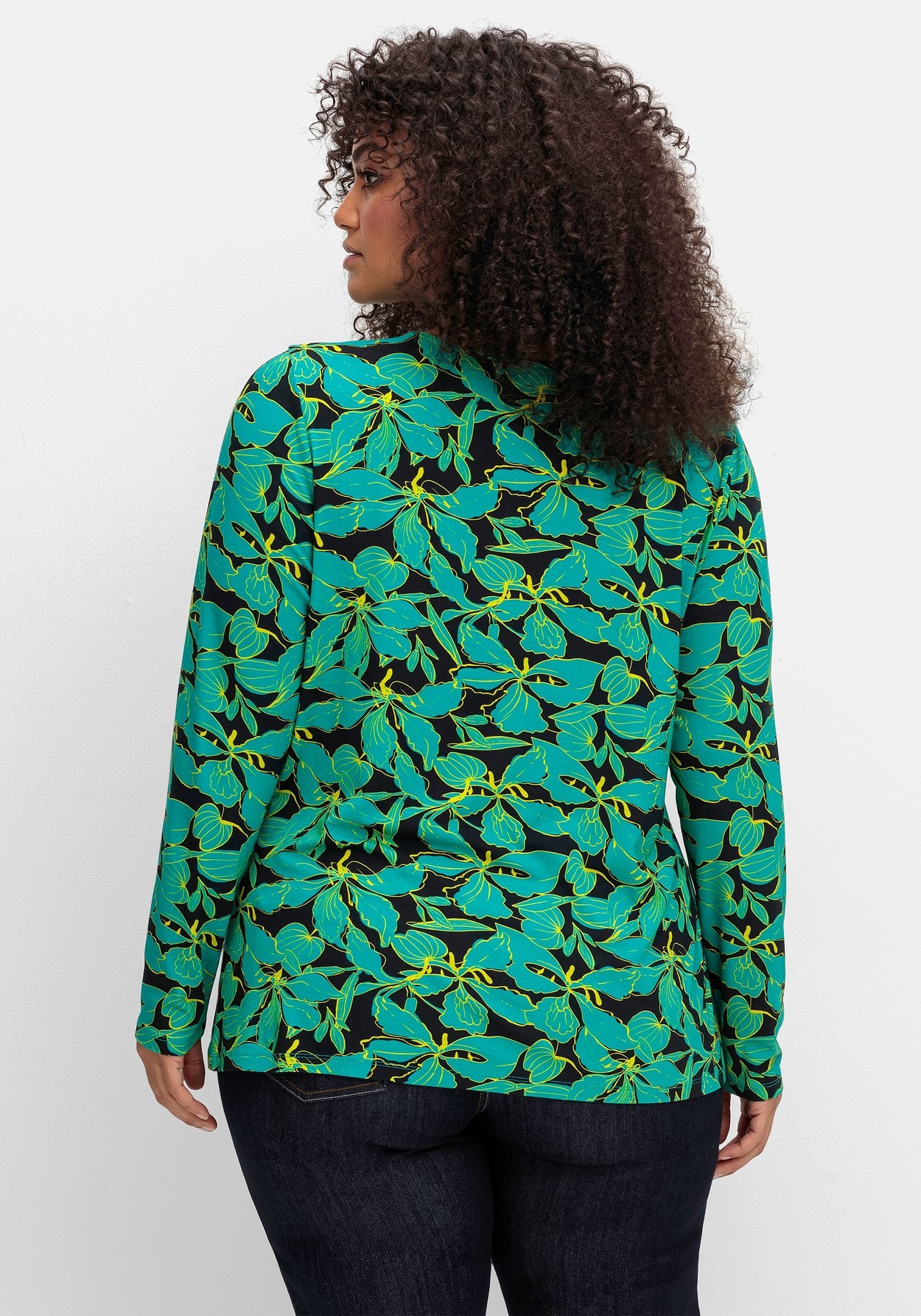 Sheego Langarmshirt »Langarmshirt mit floralem Alloverprint«
