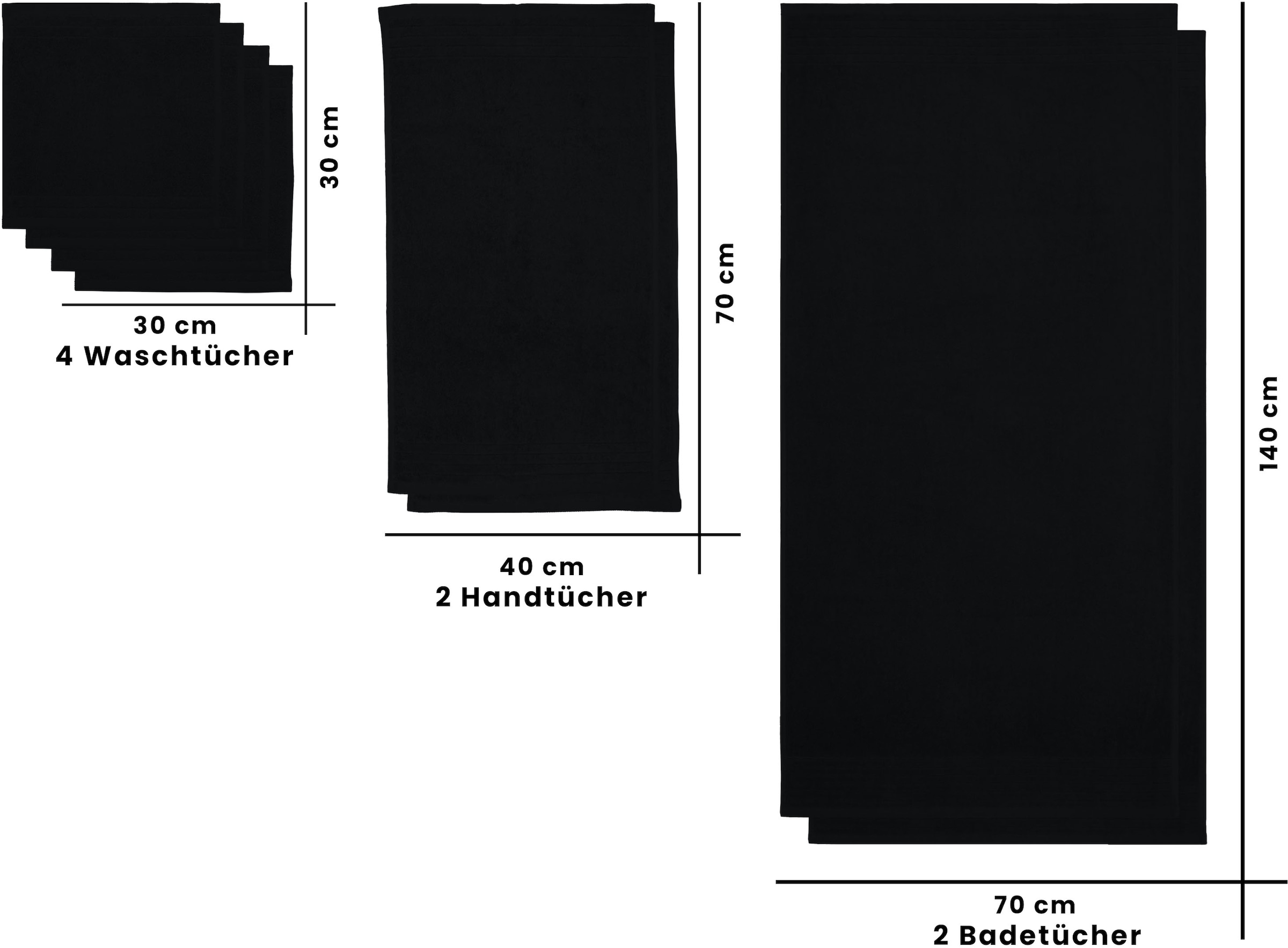 OTTO home Handtuch Set »Sanremo Premium, Premium Handtücher, 600 gr/m², dicke Qualität« Set 8 Stk. Frottier Duschtücher, Handtücher, Seiftücher, 100% Baumwolle, 5 Jahre Garantie