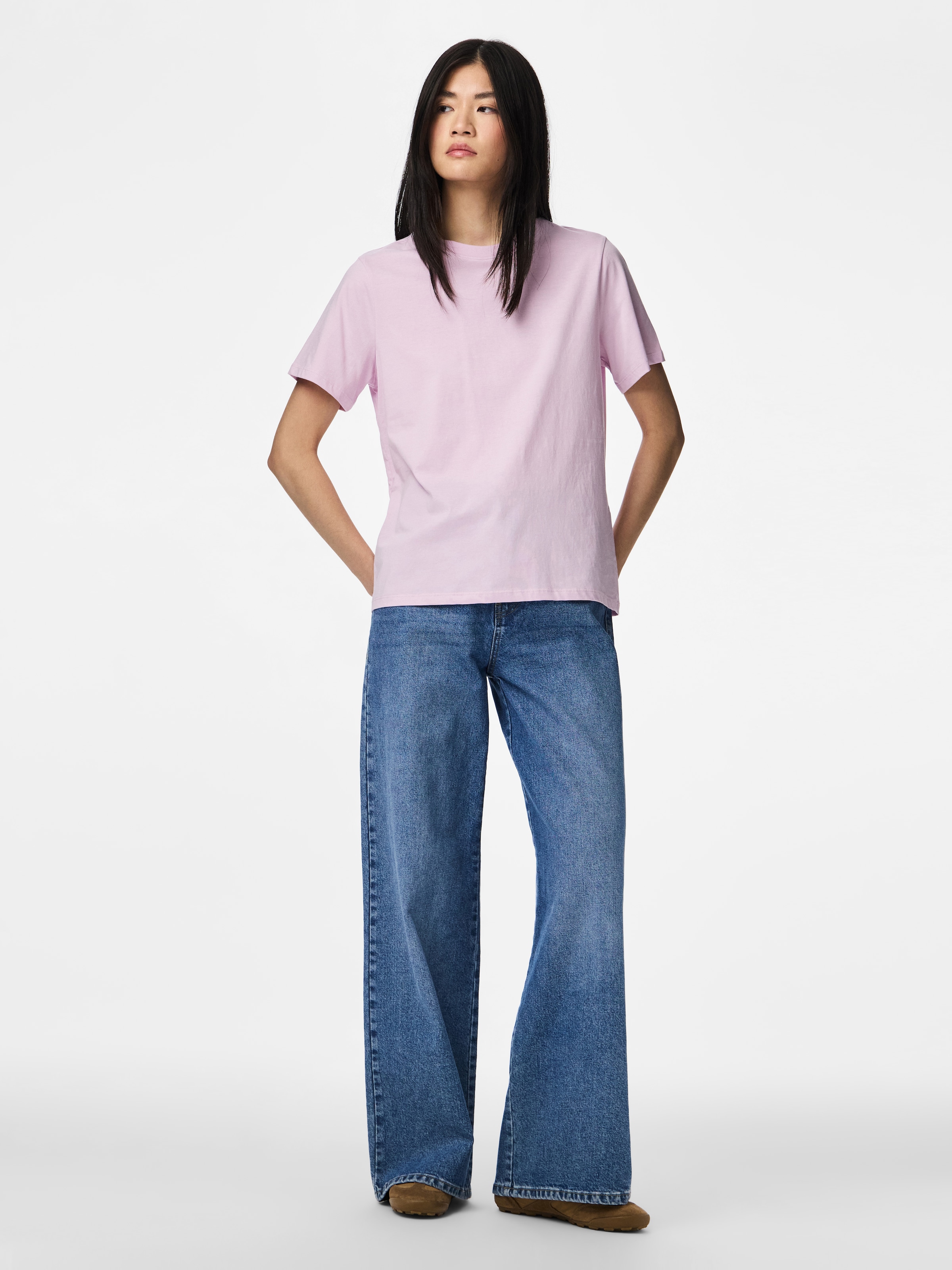 pieces Rundhalsshirt »PCRIA SS SOLID TEE NOOS BC«