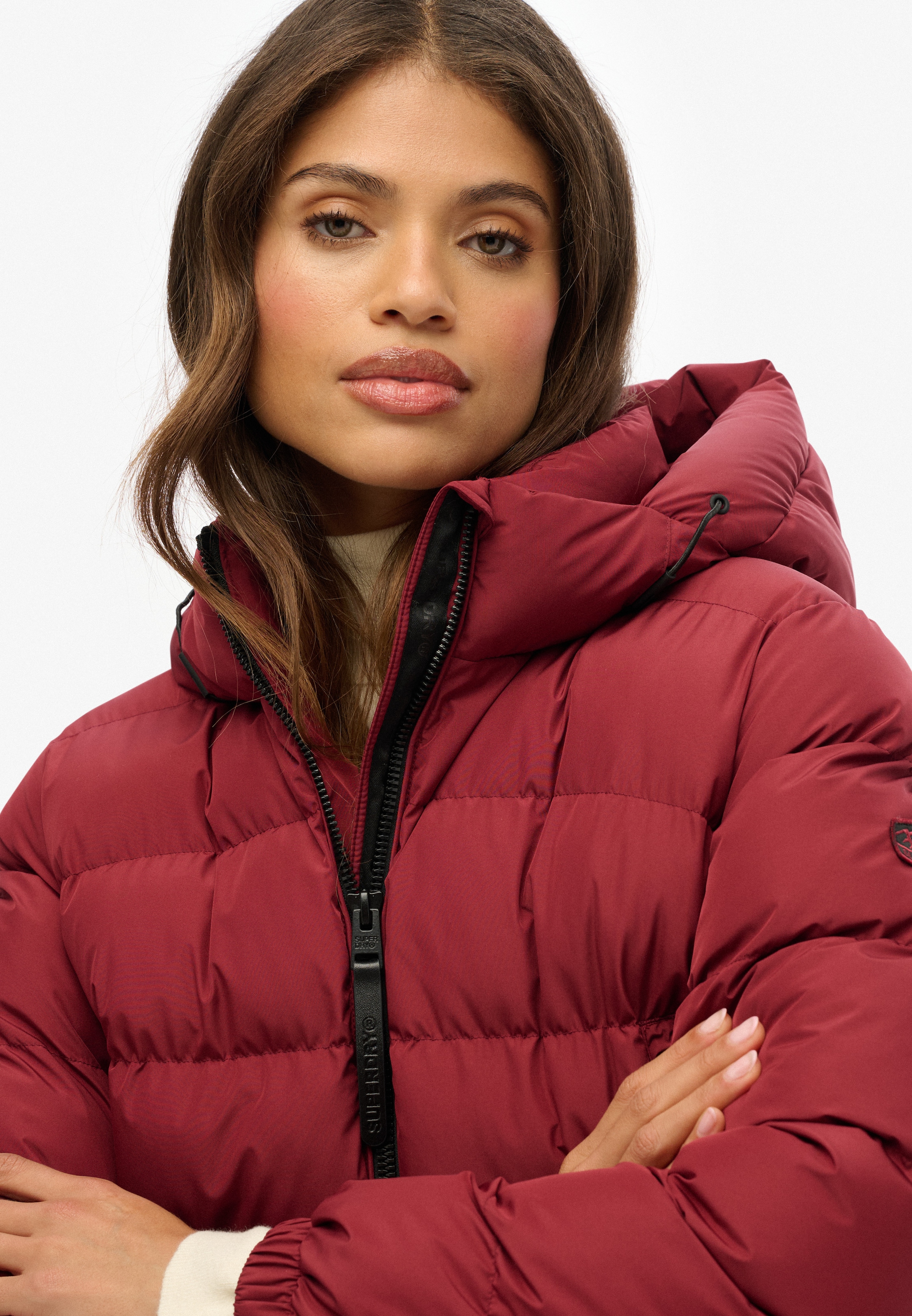 Superdry Steppjacke »HOODED SPORTS PUFFER JACKET« mit Kapuze