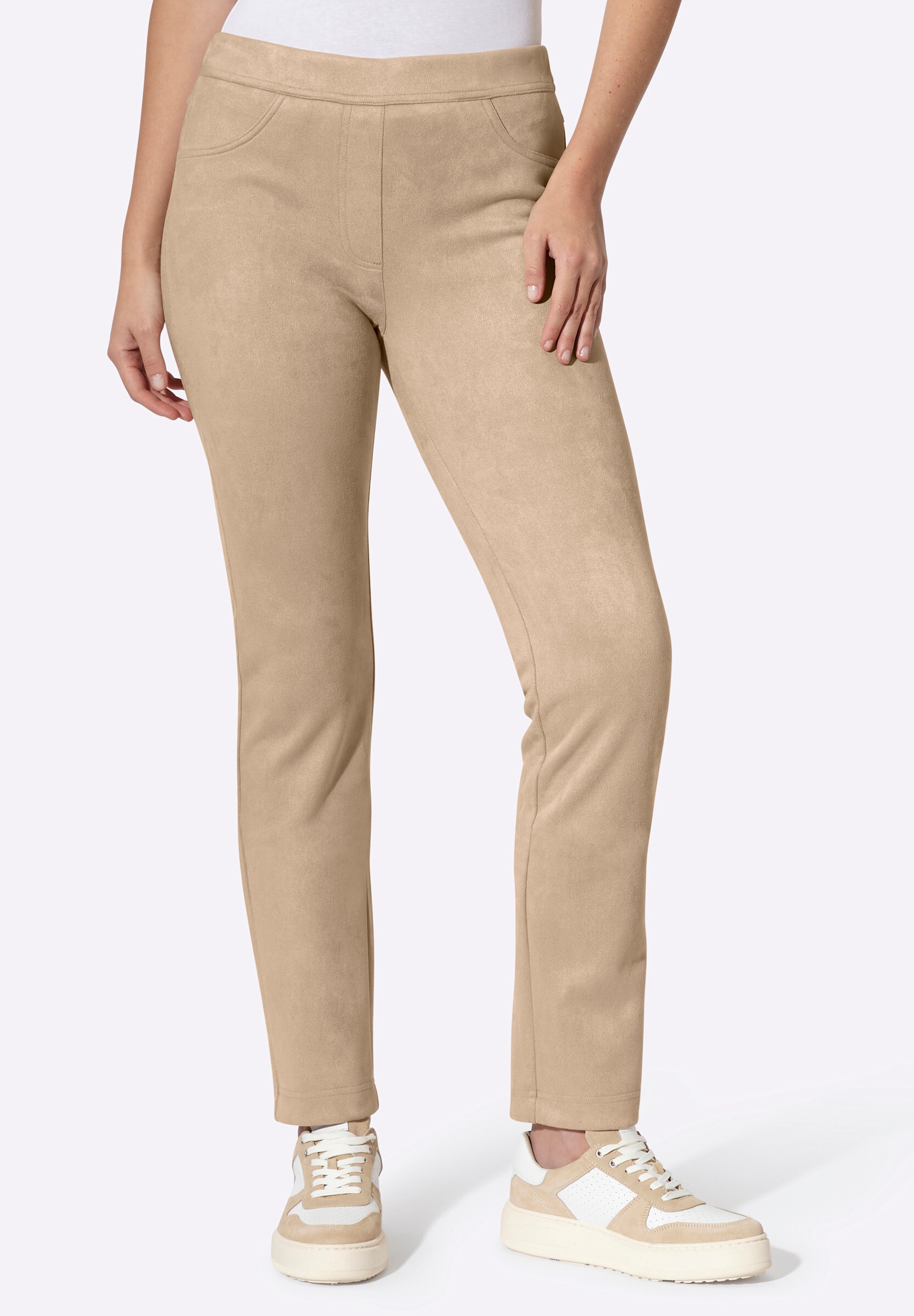 heine Schlupfhose »Lederimitat-Hose Stretch-Hose mit Dehnbund hinten«