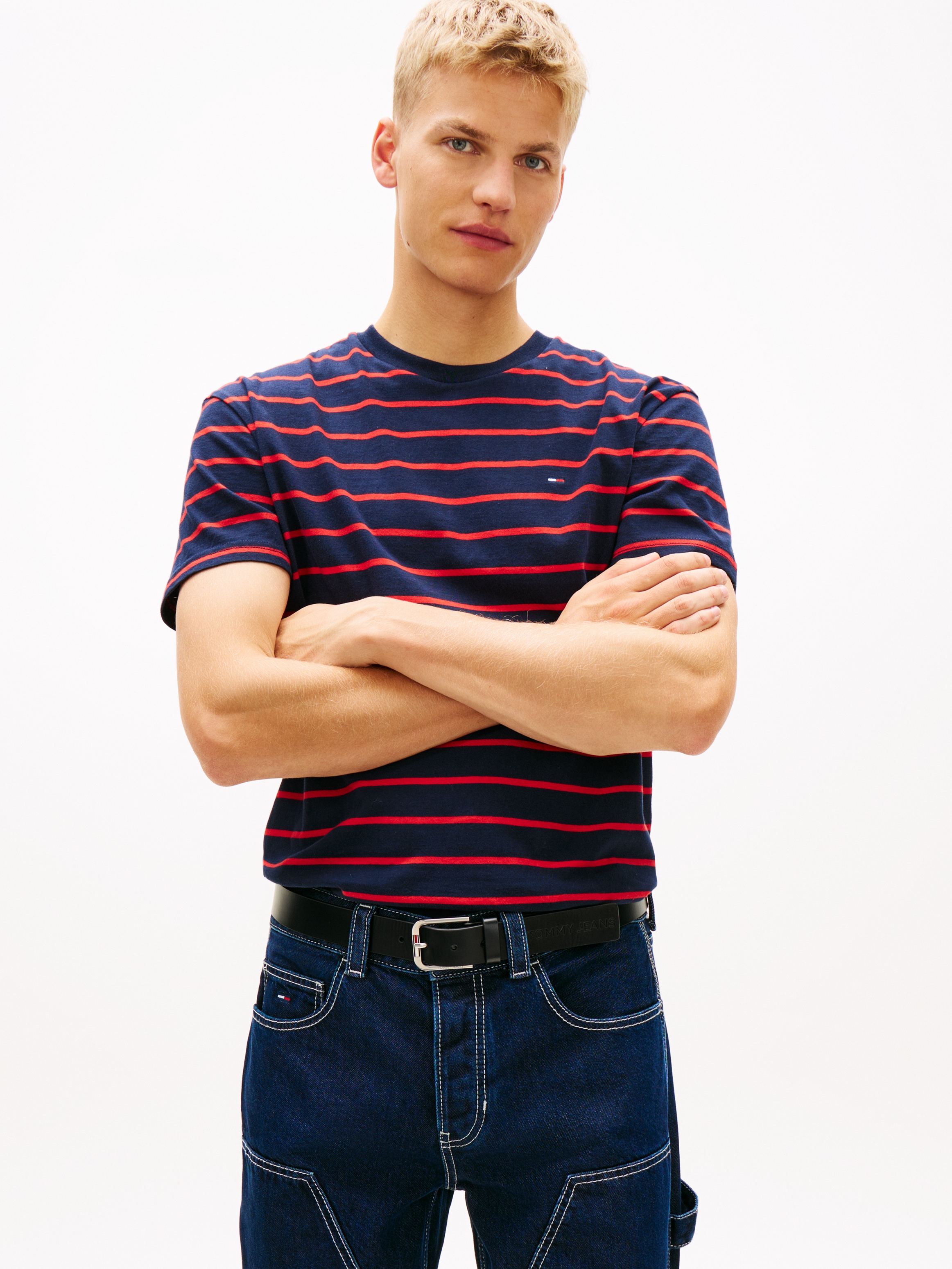 Tommy Jeans T-Shirt »TJM REGULAR STRIPE« Regular fit mit Rundhalsausschnitt