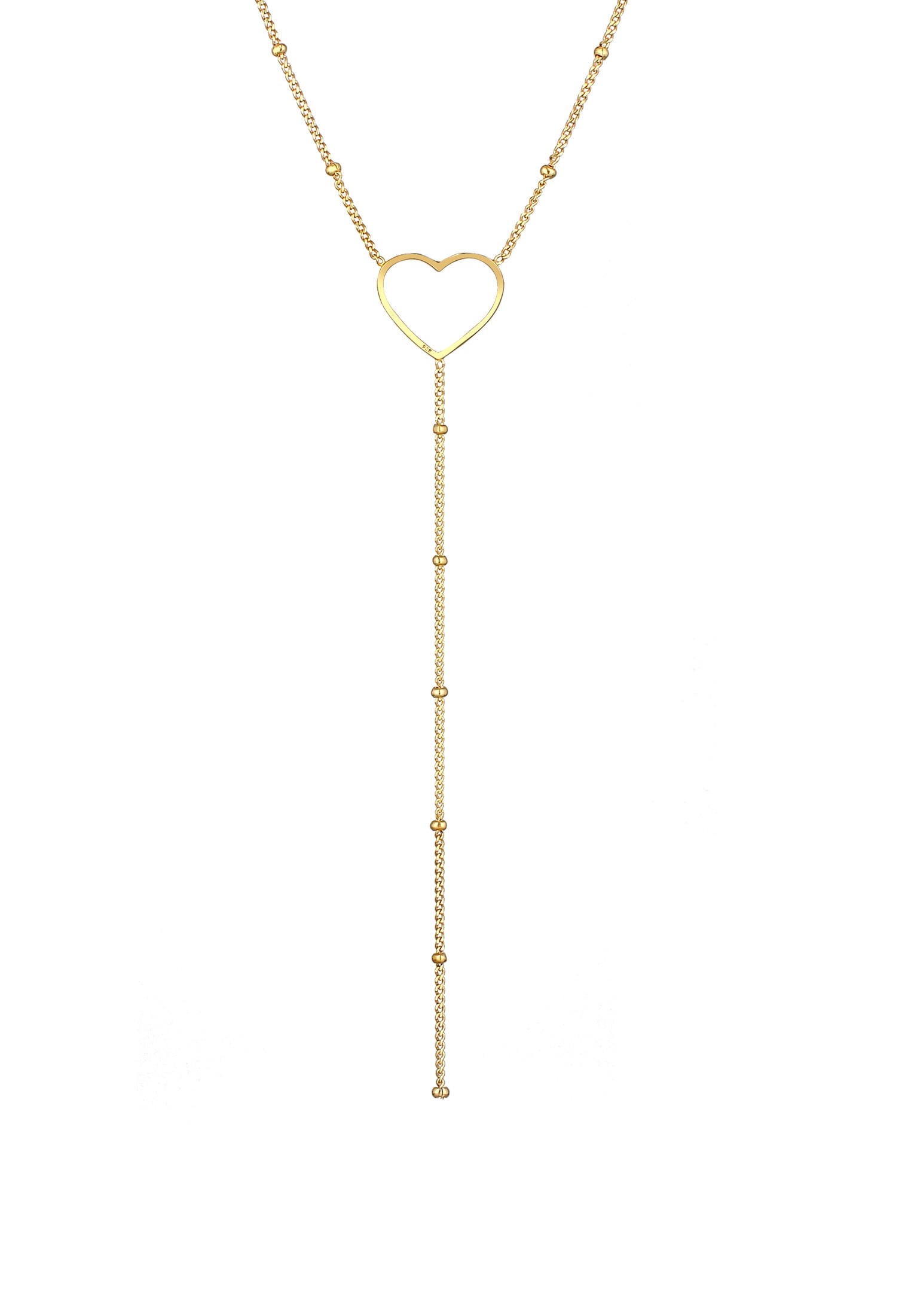 Elli Y-Kette »Halskette Y-Kette Kugelkette Herz Kombinierbar 925 Silber«