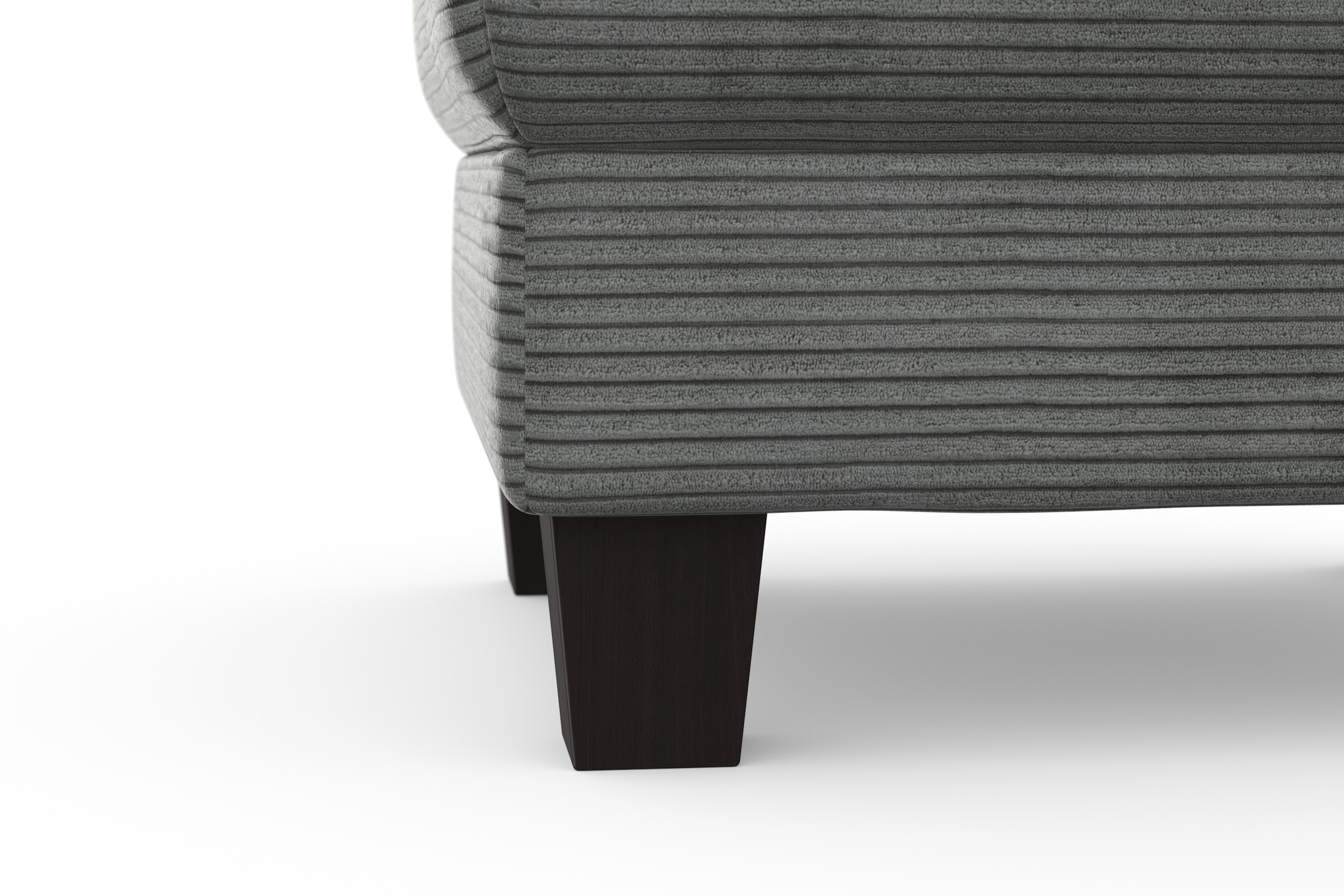 Home affaire Polsterhocker »Summer« inkl. Stauraum, Cord-Bezug, wengefarbene Holzfüße