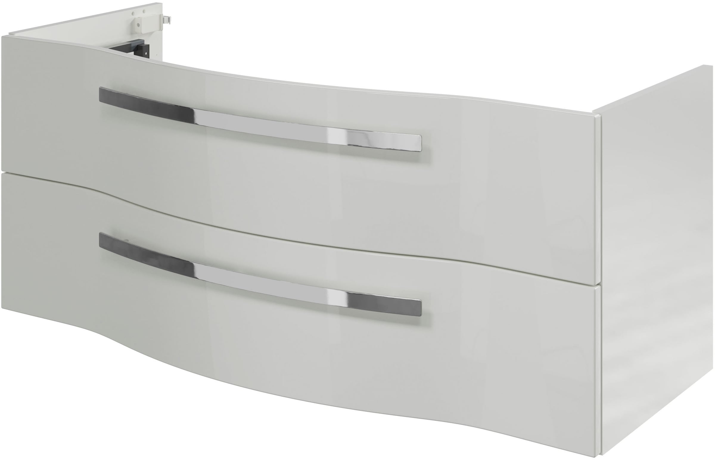 Saphir Waschtisch »Serie 4005 Glas-Waschtisch mit Unterschrank, 117 cm breit«, Waschplatz mit 2 Schubladen, Badmöbel-Set mit Waschtisch