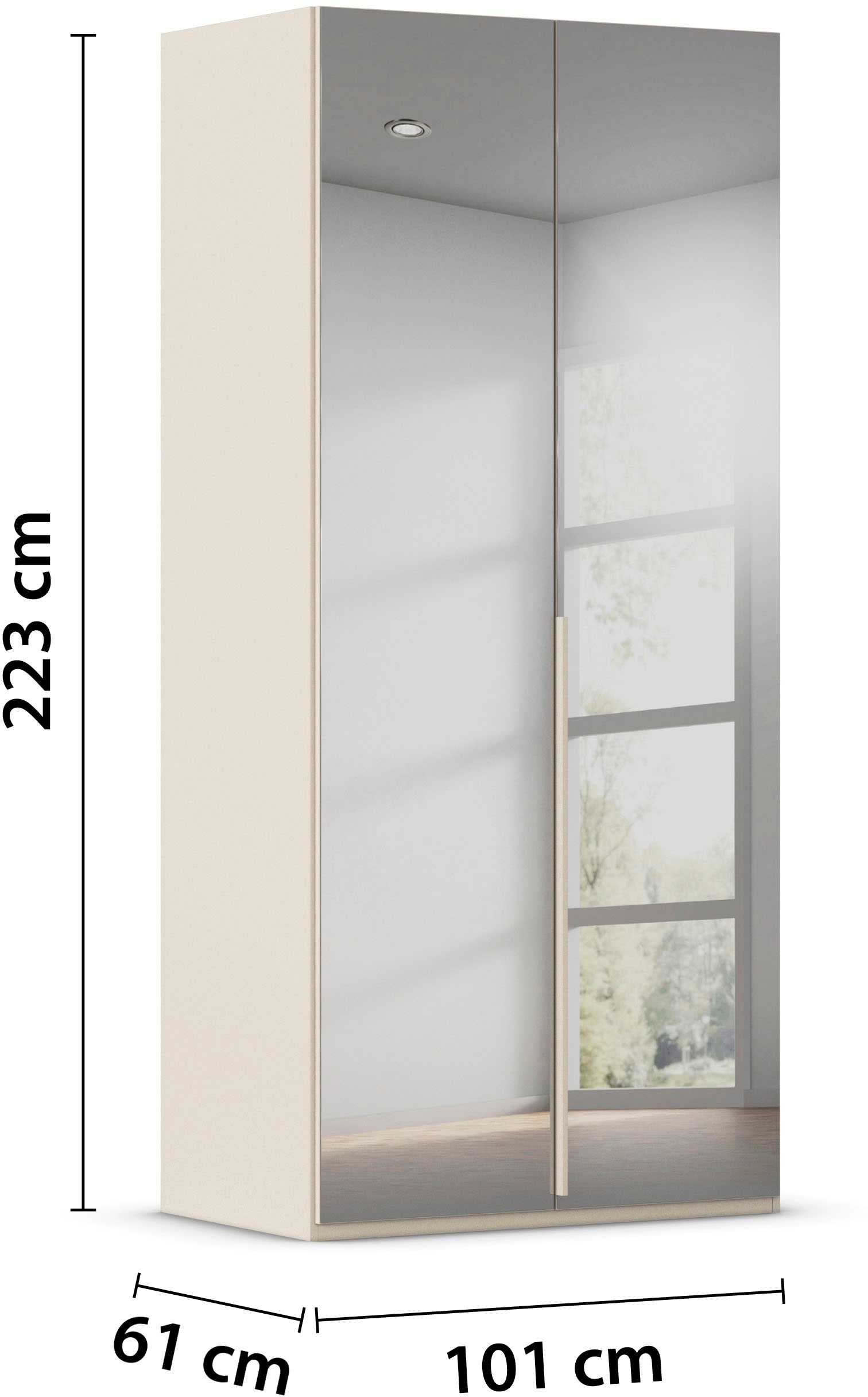 LeGer Home by Lena Gercke Kleiderschrank »Schrank Garderobe Ankleide Schlafzimmer Flur Serina«, (in 3 verschiedenen Ausstattungen BASIC/CLASSIC/PREMIUM), in 6 Breiten (101 - 401 cm) mit Front Glas oder Dekor MADE IN GERMANY