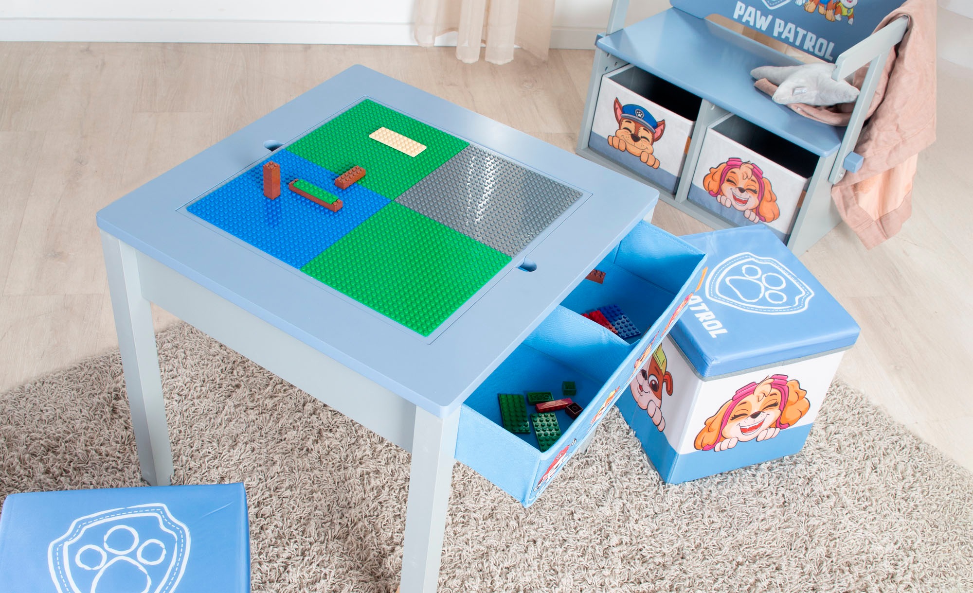 roba® Kindersitzgruppe »Paw Patrol«, (Set), mit Tisch und Sitzhocker