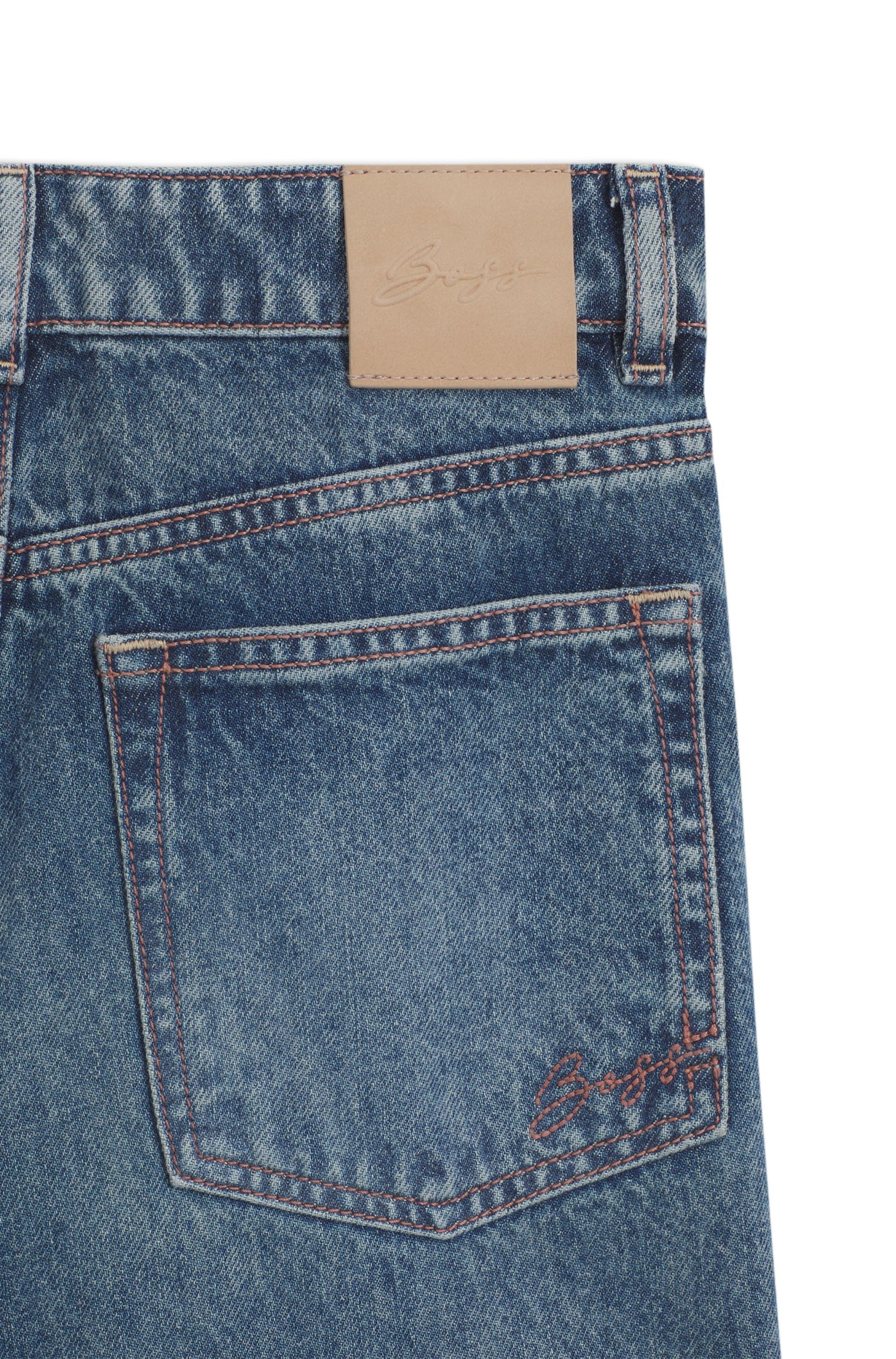 BOSS ORANGE High-waist-Jeans »MARLENE HR 16.0 Premium Damenmode« aus Raddis®-Baumwolle, Wide Leg