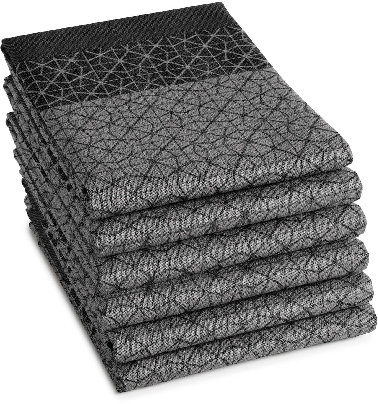 DDDDD Geschirrtuch »Chrystal«, (Set, 6 tlg.), Jacquard-Gewebe, 60 x 65 cm