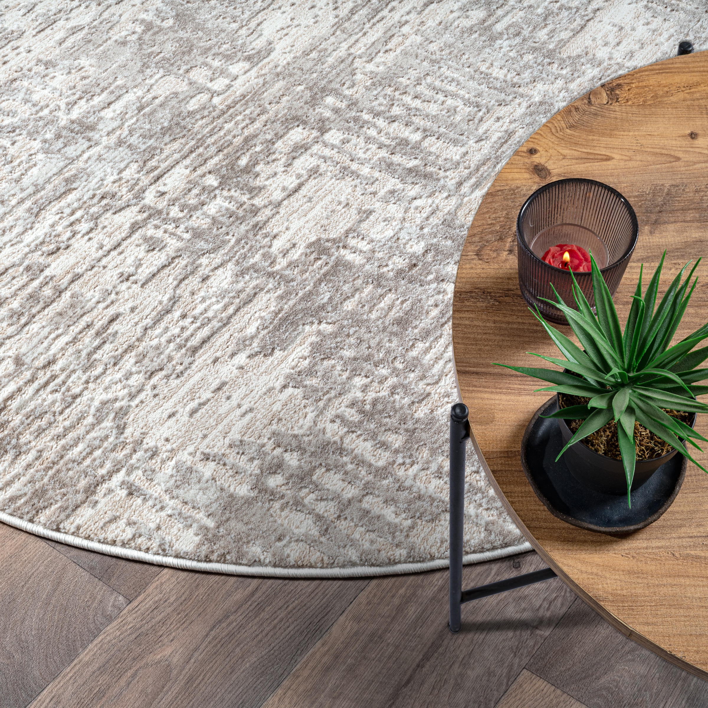 Sanat Teppich »Harmony 3216« rund 12 mm Höhe moderner Kurzflorteppich, Wohnzimmer, auch als Läufer