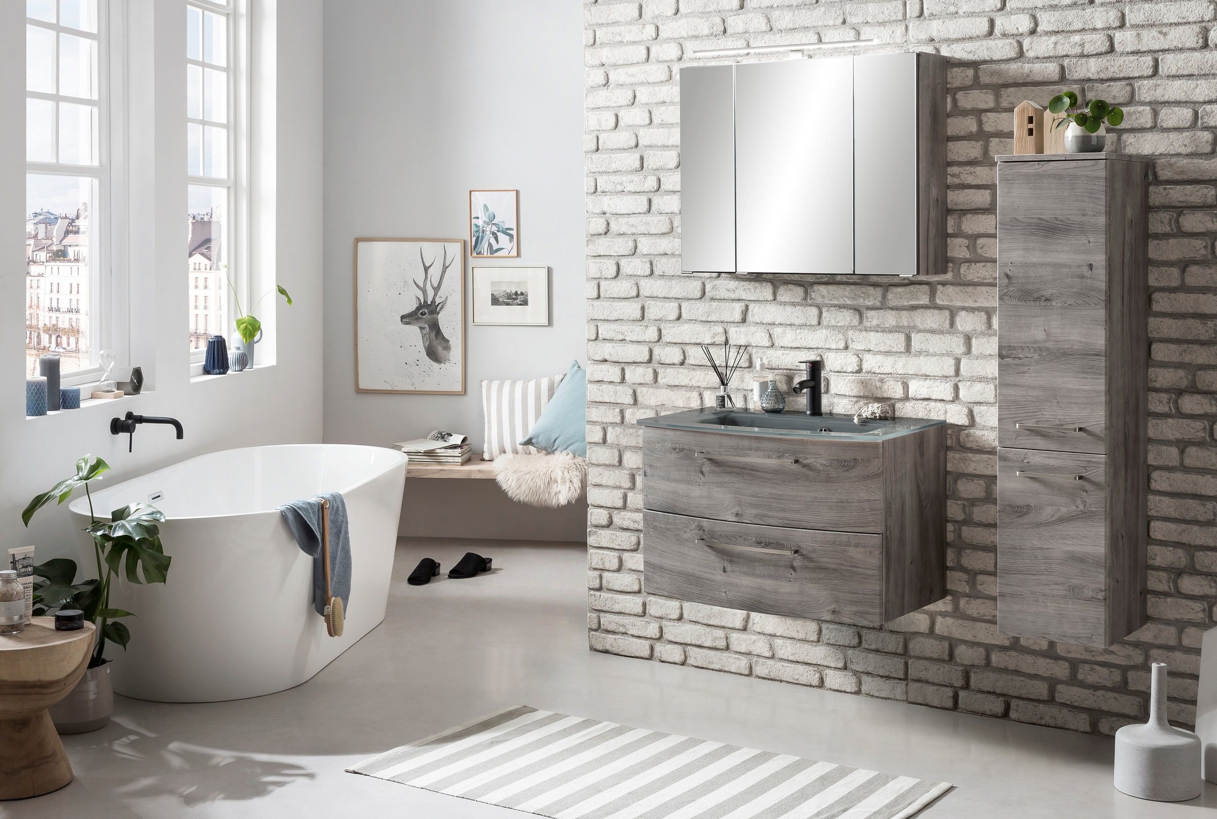welltime Waschtisch »Windau« Breite 80 cm, mit Soft-Close Funktion
