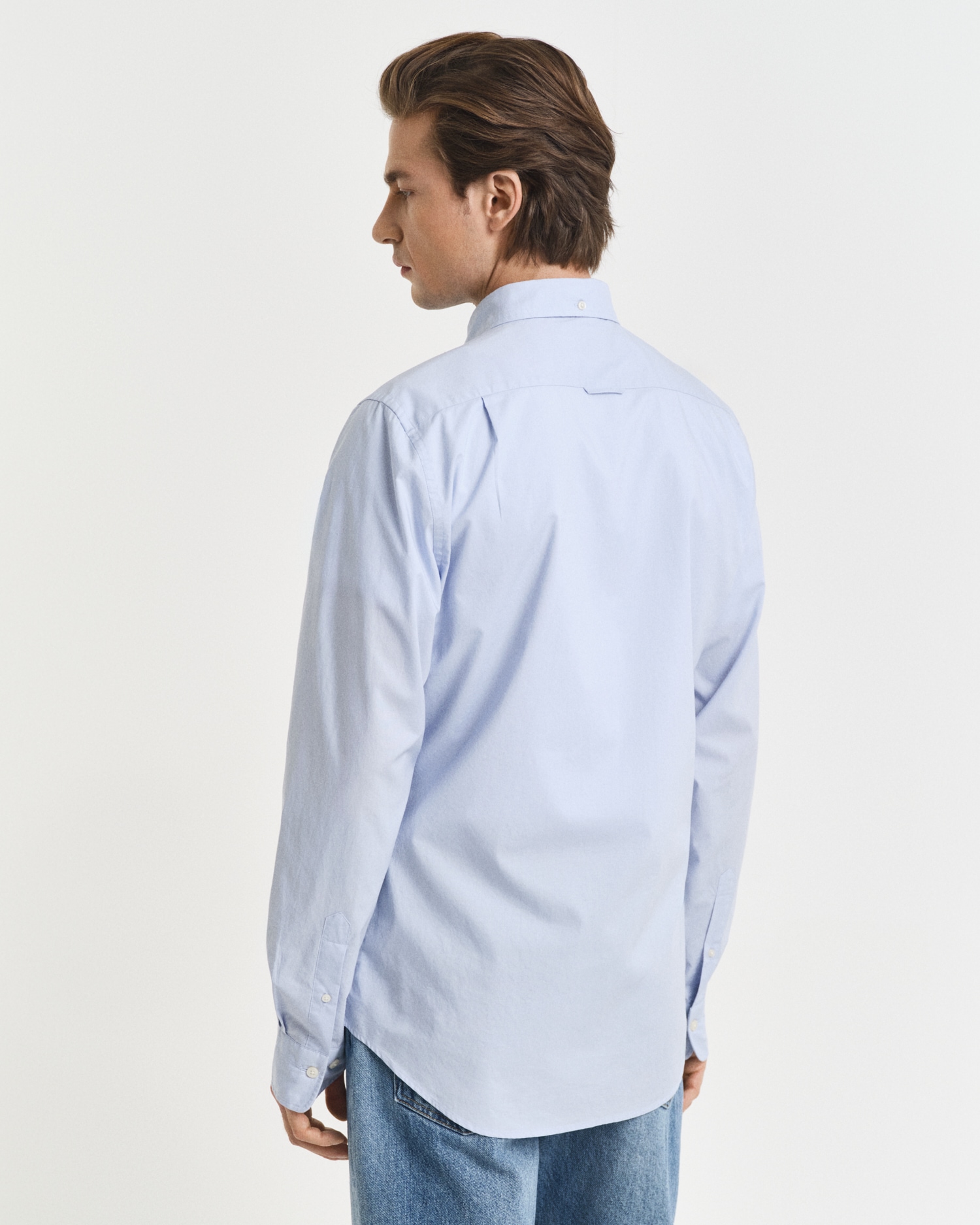 Gant Langarmhemd »Slim Fit Popeline Hemd leichte Baumwolle strapazierfähig pflegeleicht«, mit klassischer Logostickerei auf der Brust