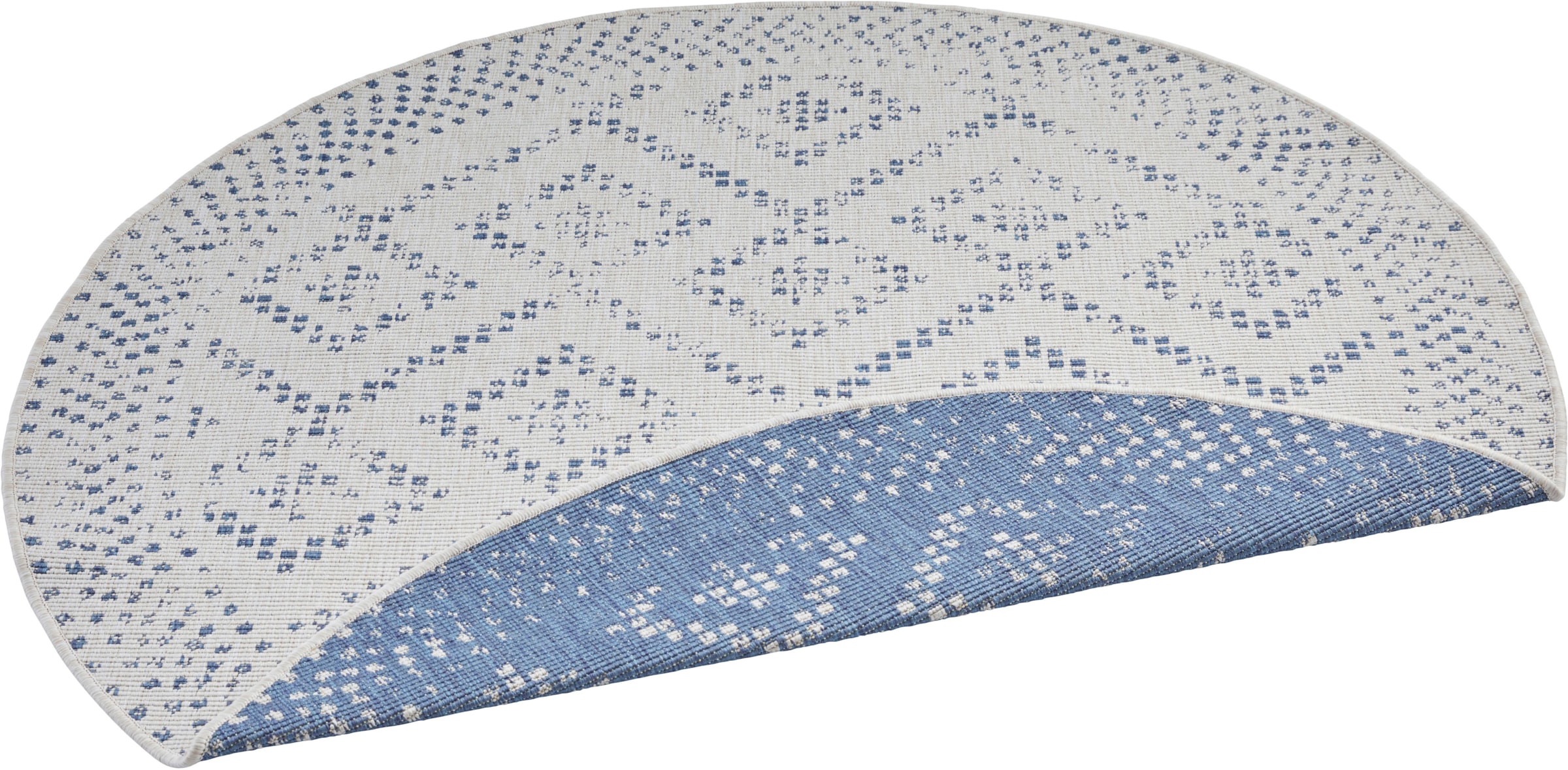 freundin Home Collection Teppich »Olympia«, rund, 5 mm Höhe, In-& Outdoor, Wendeteppich, Wetterfest, Balkon, Garten, Wohnzimmer