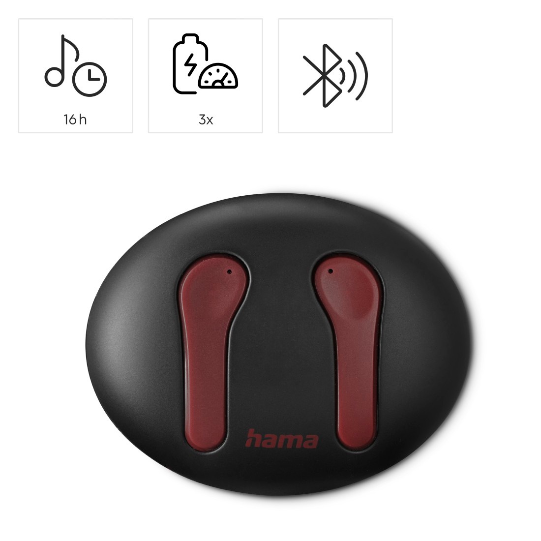 Hama  »Bluetooth-Kopfhörer In-Ear (Wireless Charging, 16 h Akku, ENC)«