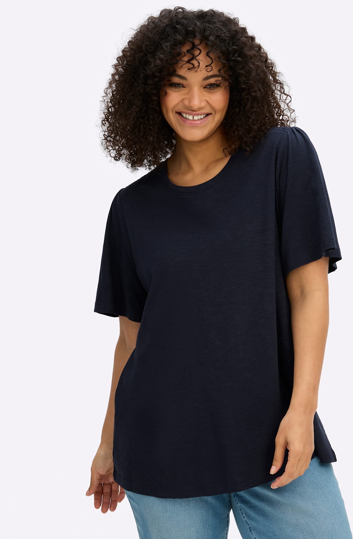 Sheego T-Shirt »Halbarmshirt« 1