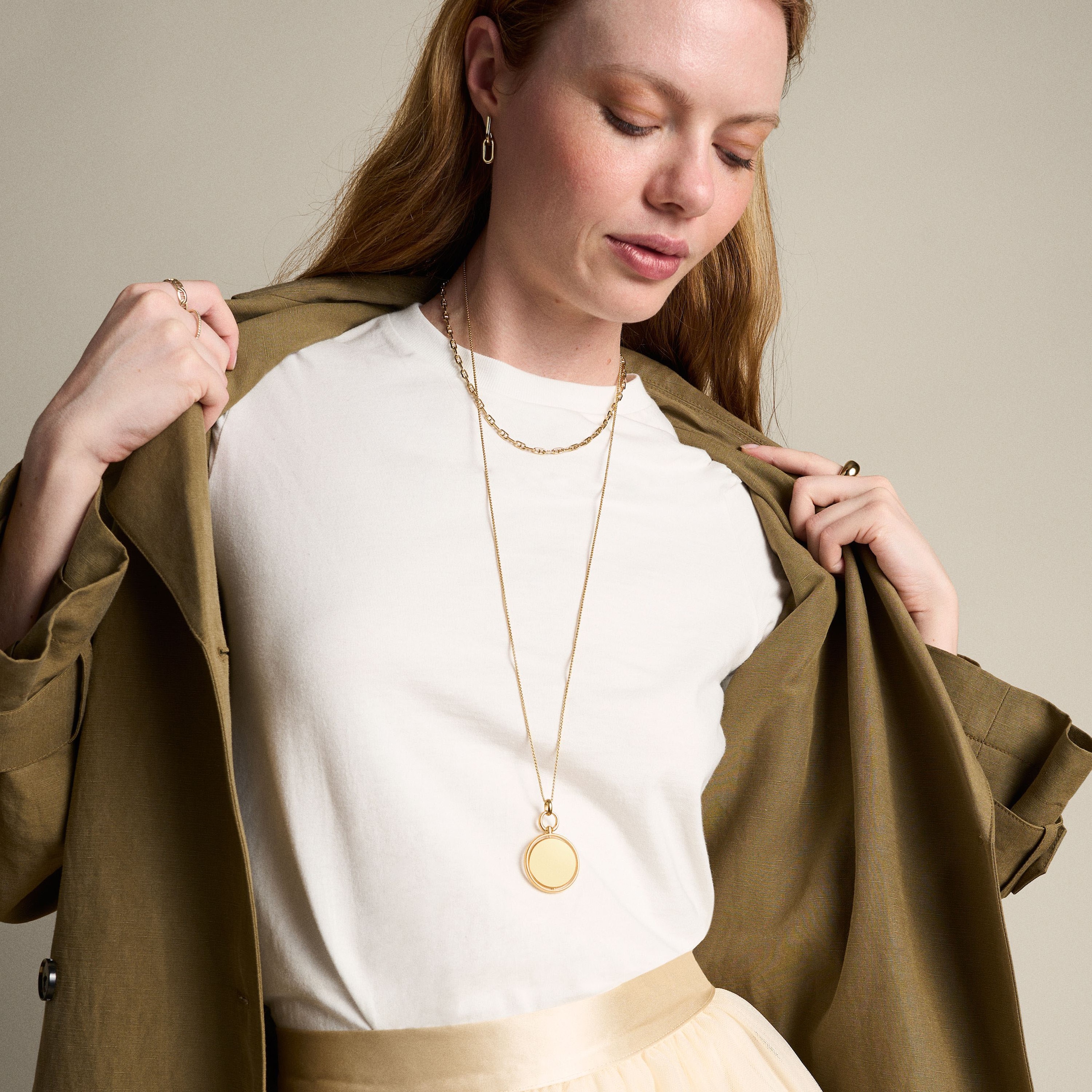 Fossil Kette mit Anhänger »Schmuck Geschenk Edelstahl Halskette Heritage Legacy Charm, JF04779710«