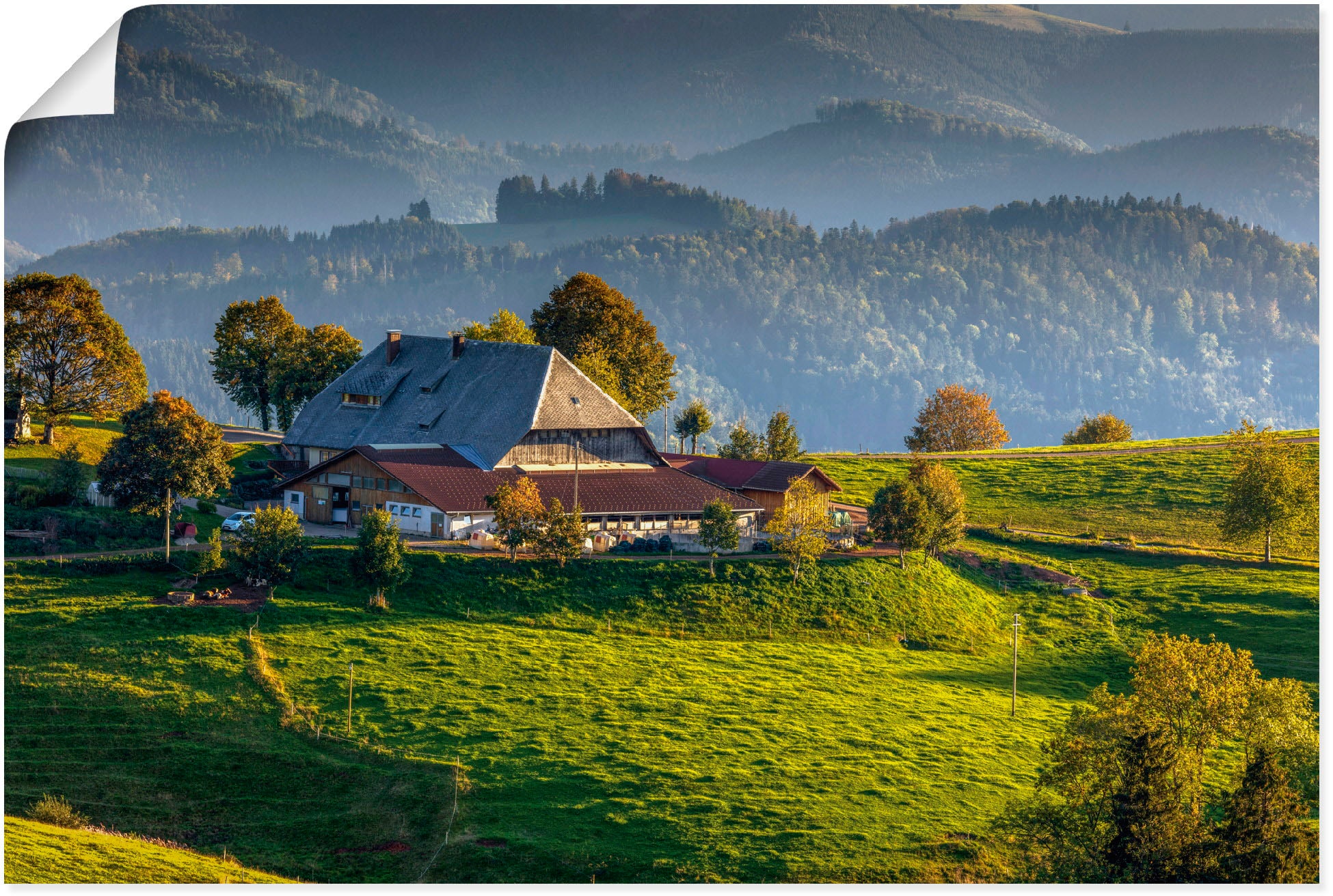 Wandbild »Bauernhof bei St.Peter Schwarzwald«, Berge & Alpenbilder, (1 St.), als...