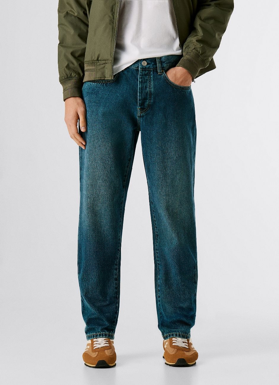 Pepe Jeans 5-Pocket-Jeans »TAPERED JEANS CAMDEN« aus Baumwoll-Denim, tiefer Schritt