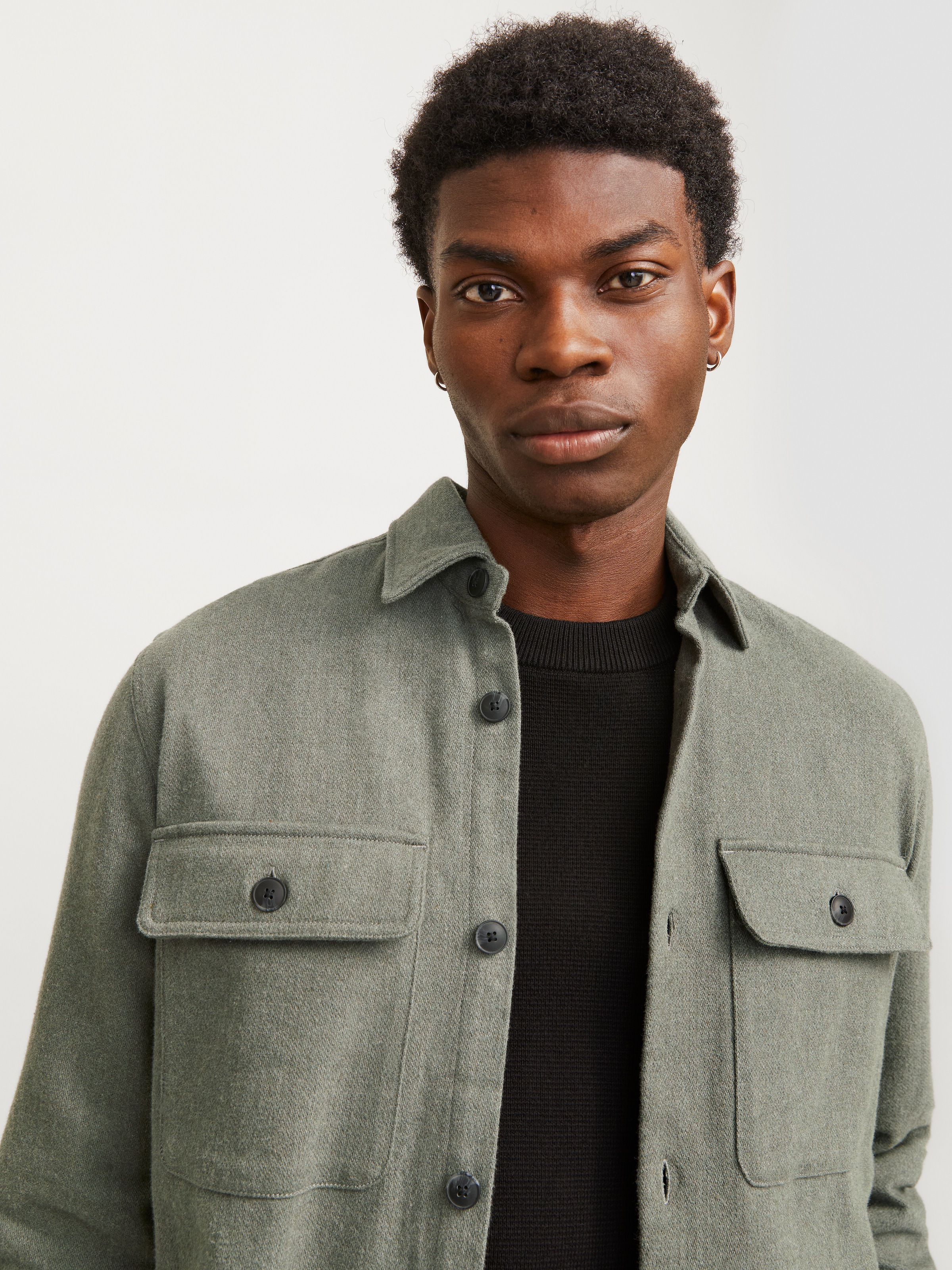 Jack & Jones Langarmhemd »JPRRAYMOND MELANGE SOLID LS OVERSHIRT SN«